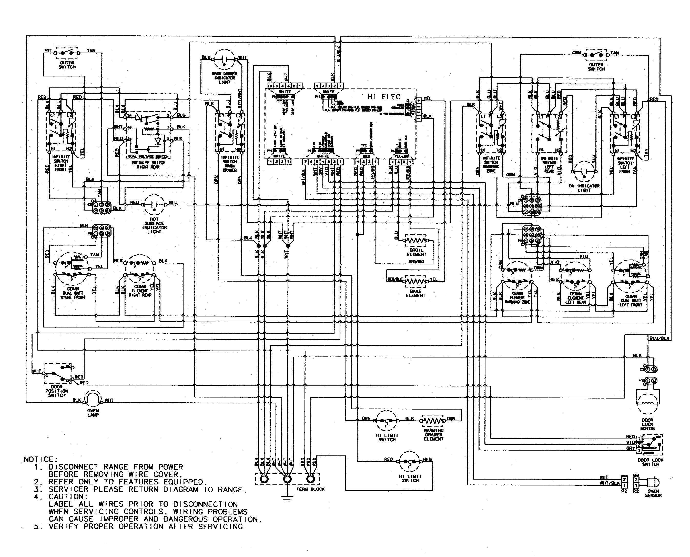 Jenn-Air JER8785QAN wiring information diagram