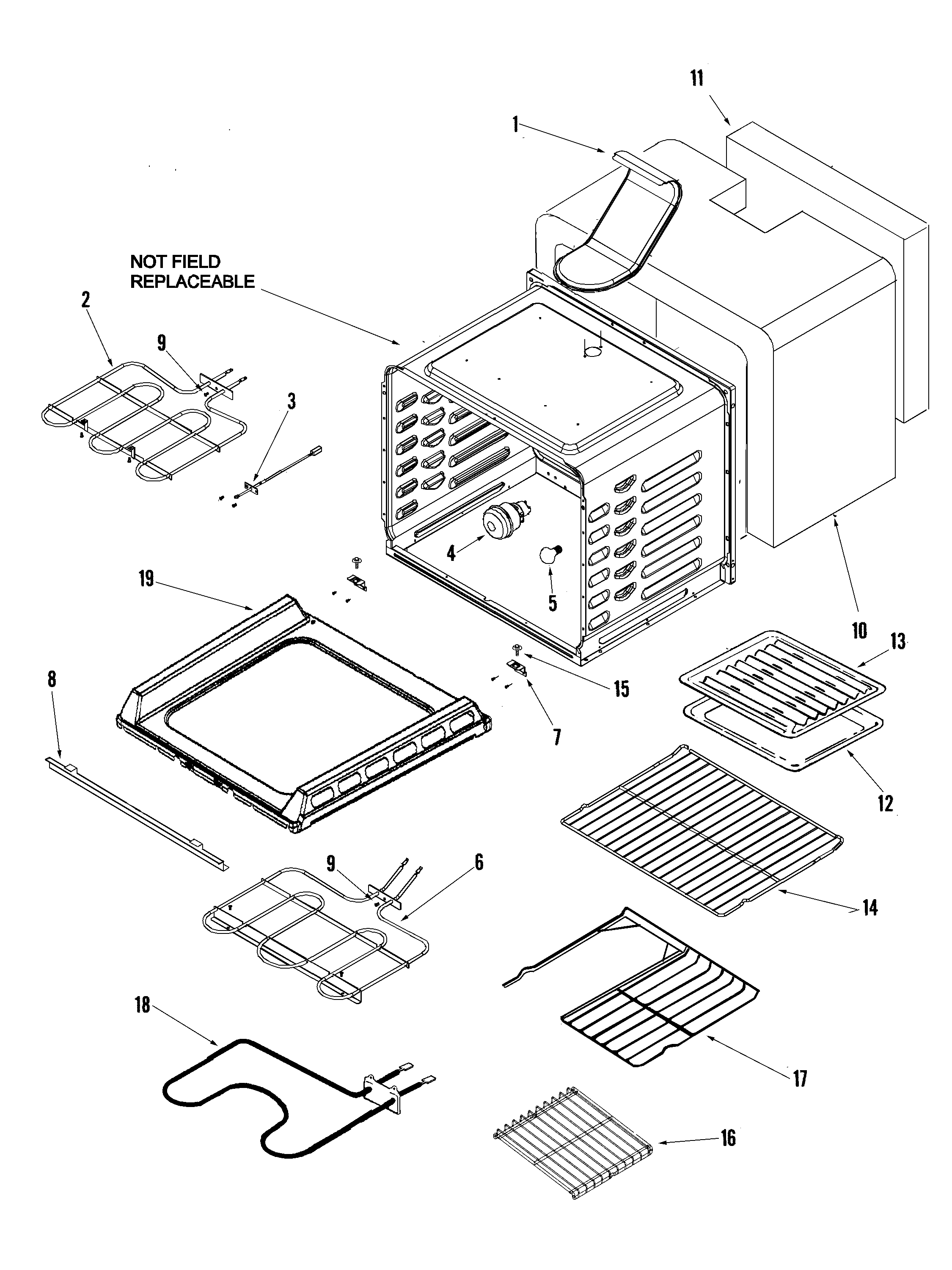 Jenn-Air JER8785QAS cavity diagram