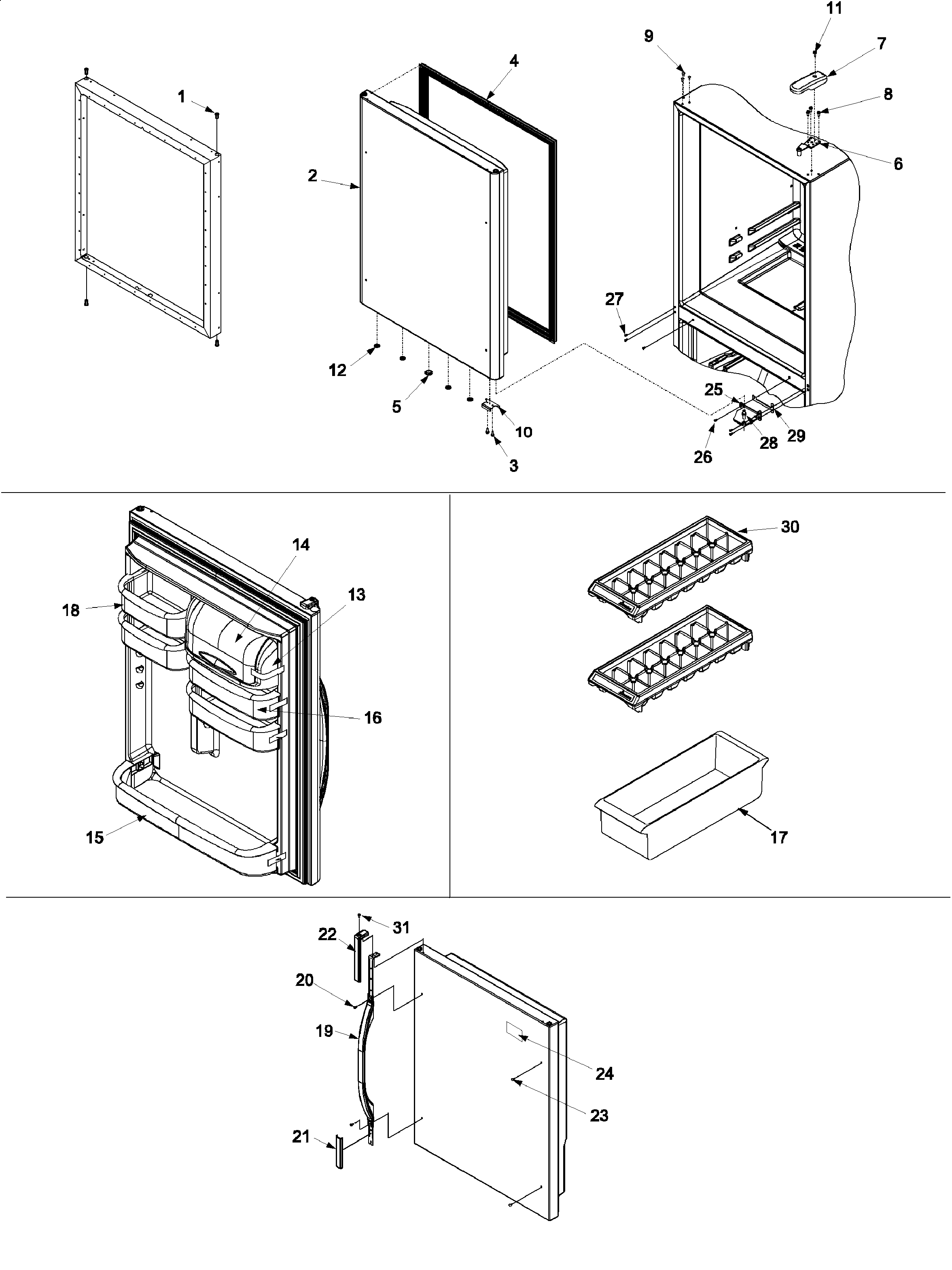 Amana ABB1921DEQ1 refrigerator door diagram