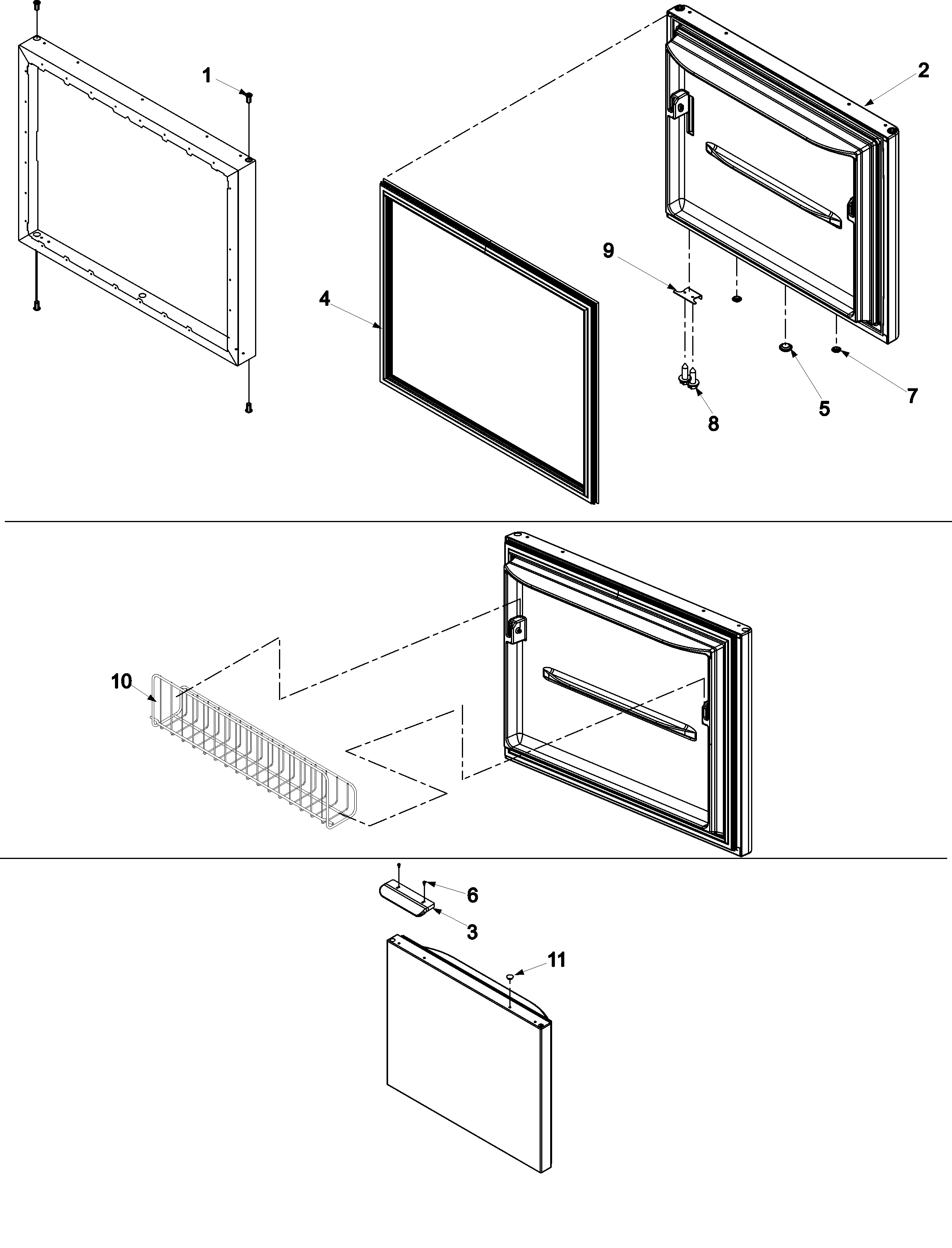 Amana ABB1921DEQ1 freezer door diagram
