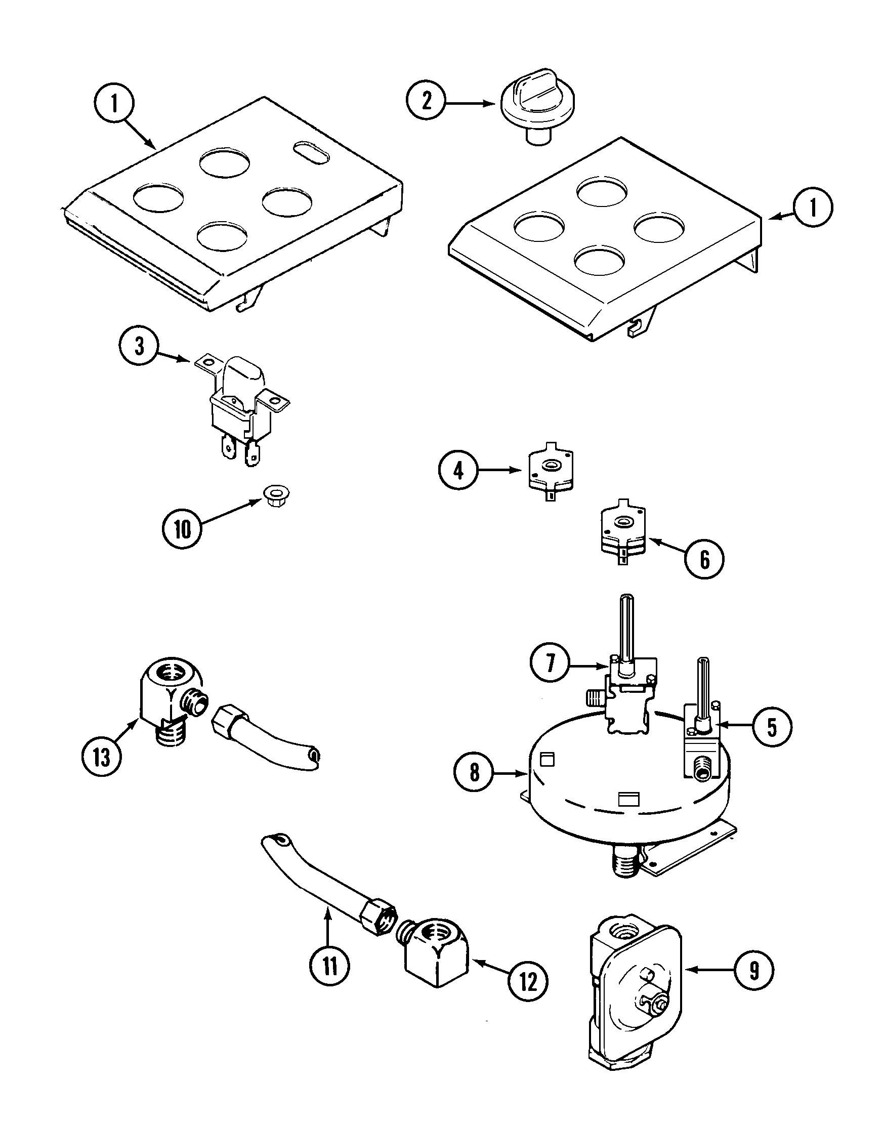 Jenn-Air CVG316B control panel diagram