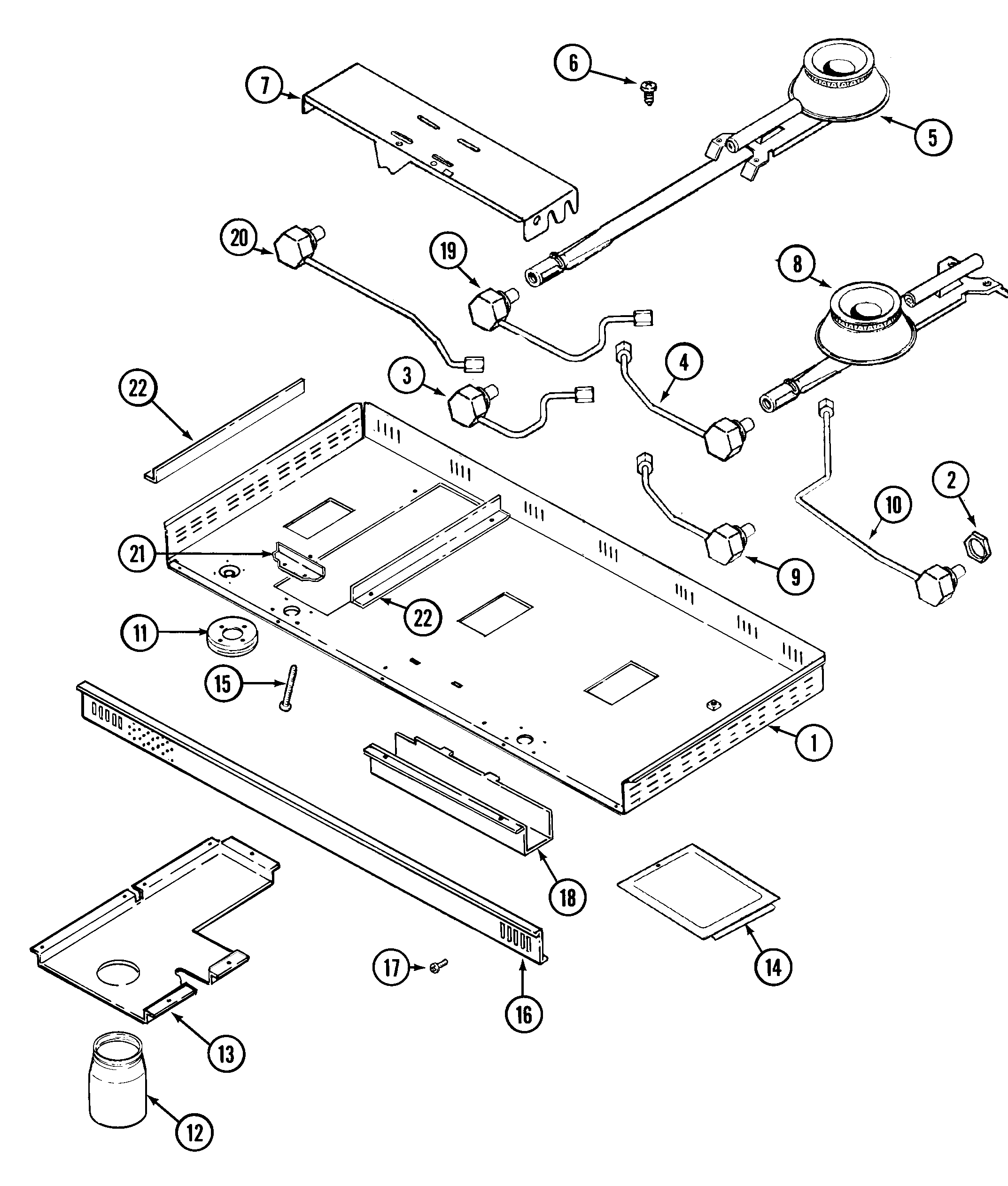 Jenn-Air CVG316B body diagram