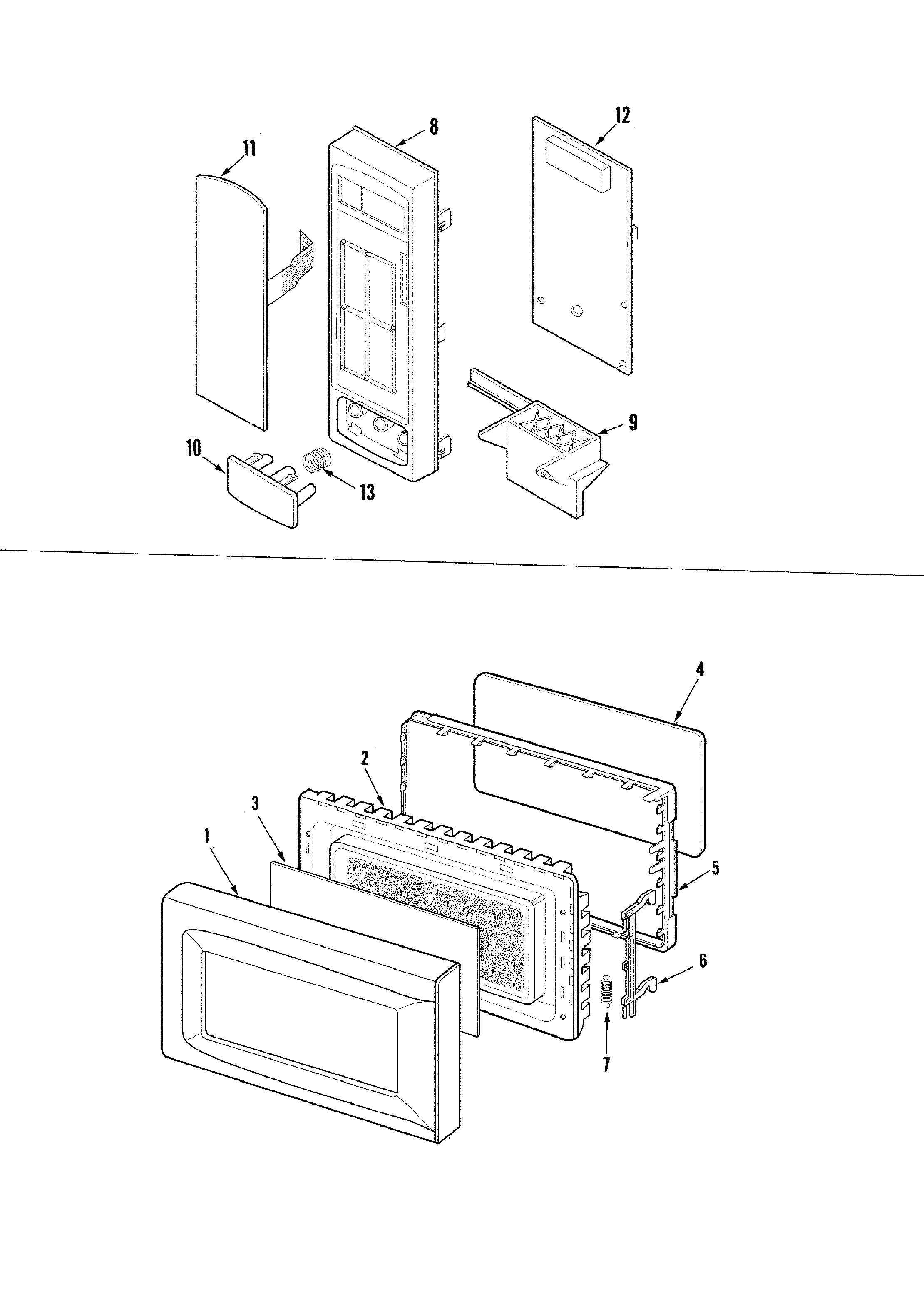 Amana ACM0860AS control/door diagram