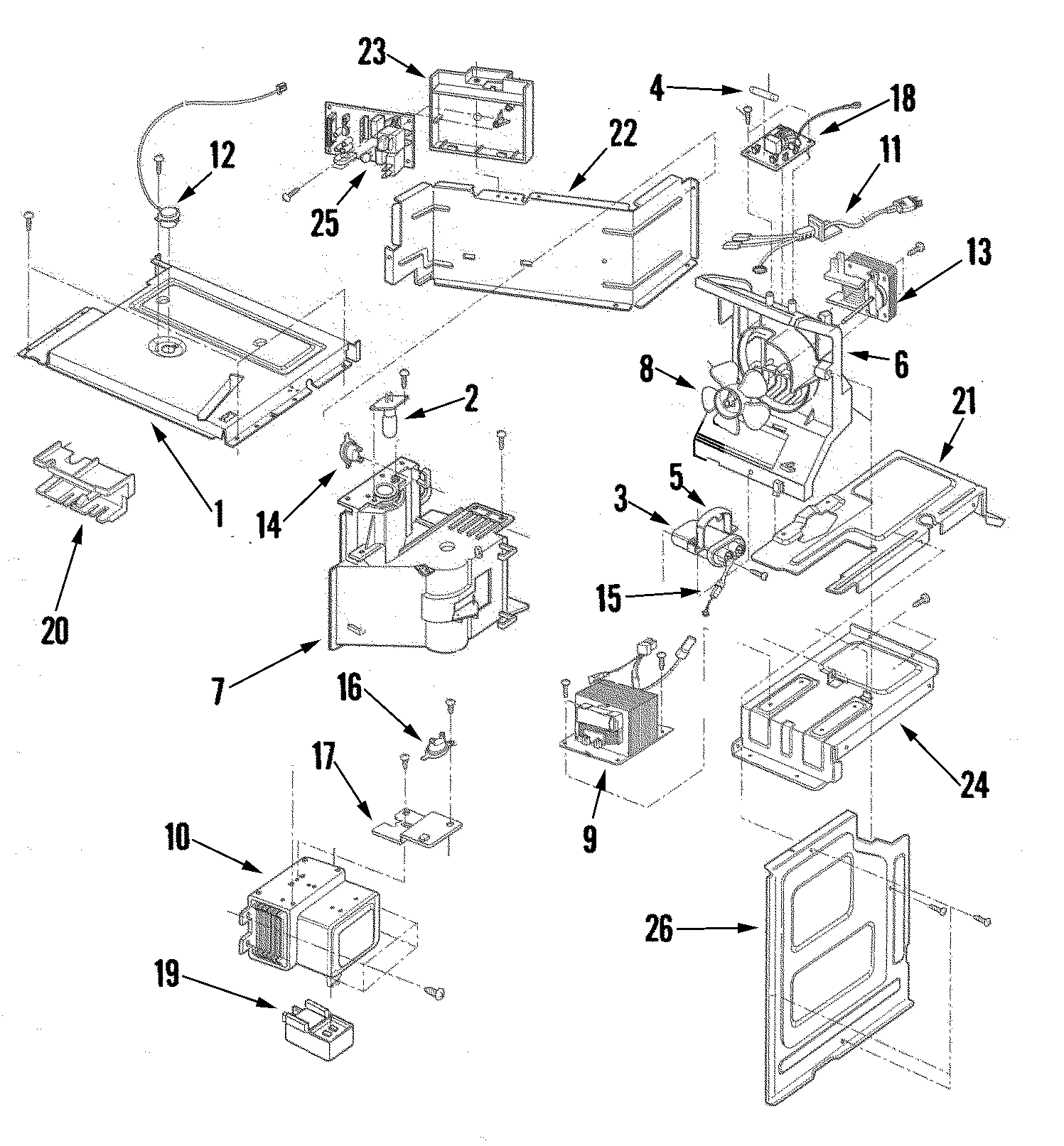 Jenn-Air JMC8130DDB internal controls diagram