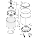 Maytag SAV365AAWW tub, inner & outer (series 12) diagram
