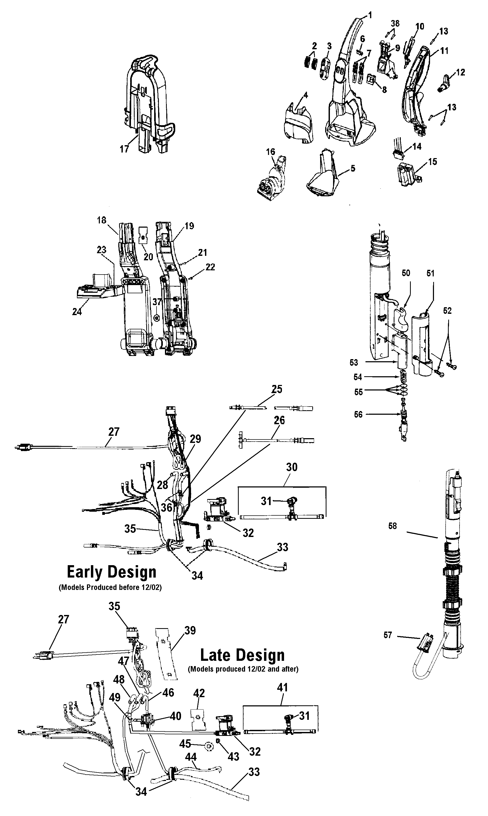 Hoover F7226-900 turbinehandtool, handle, pump diagram
