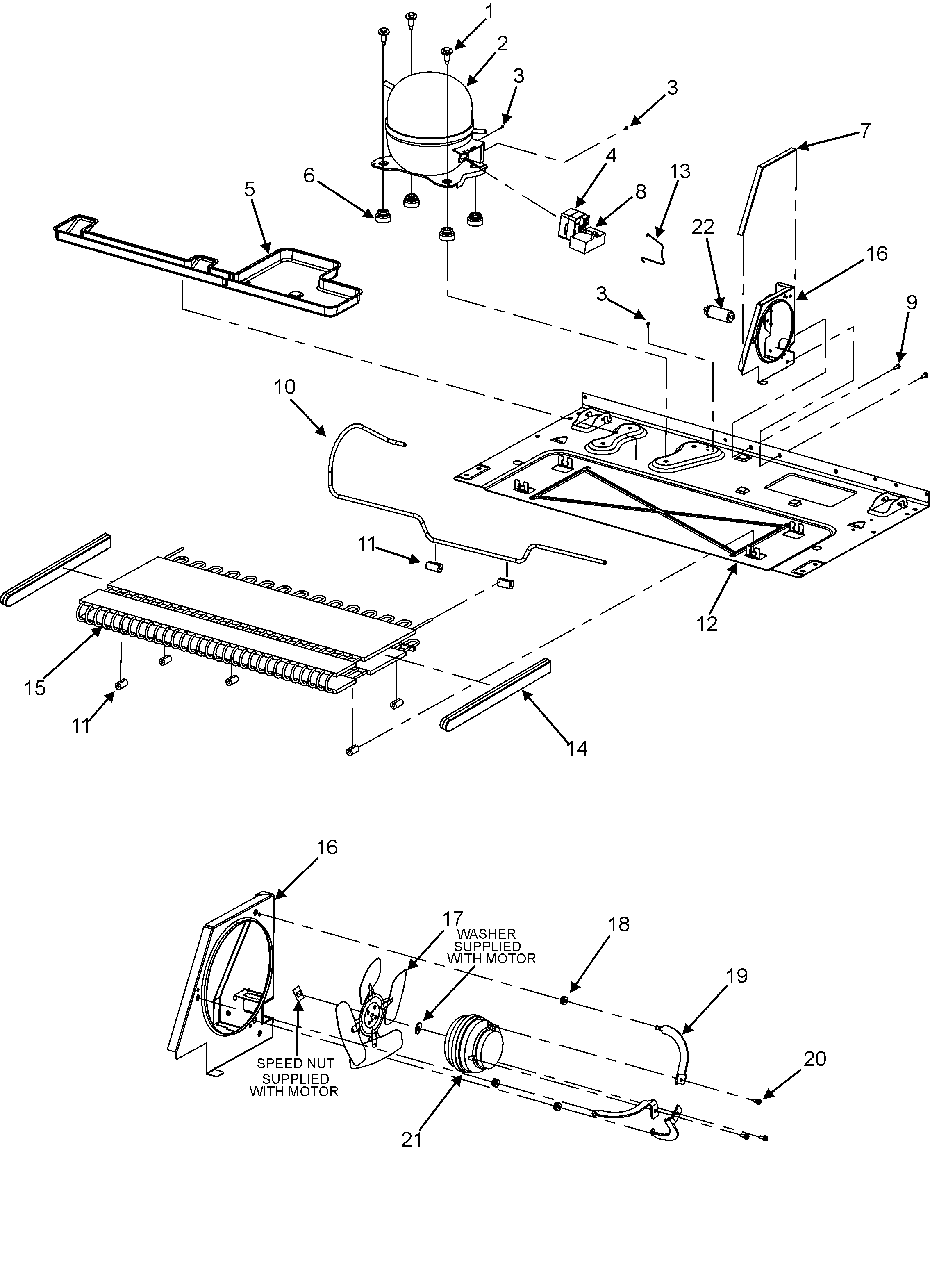 Jenn-Air JS2628HEKB compressor diagram