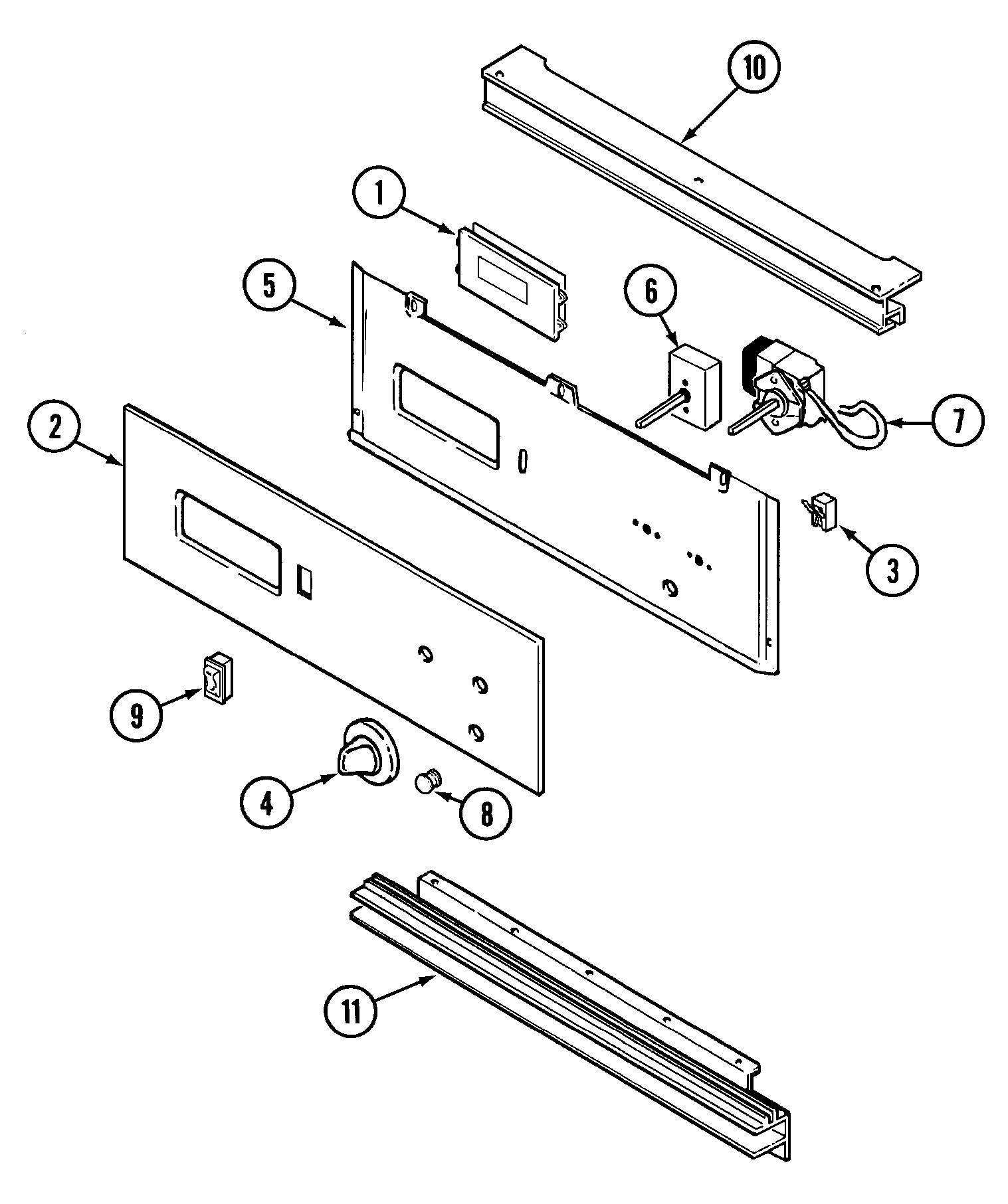 Magic Chef 9512WUT control panel diagram