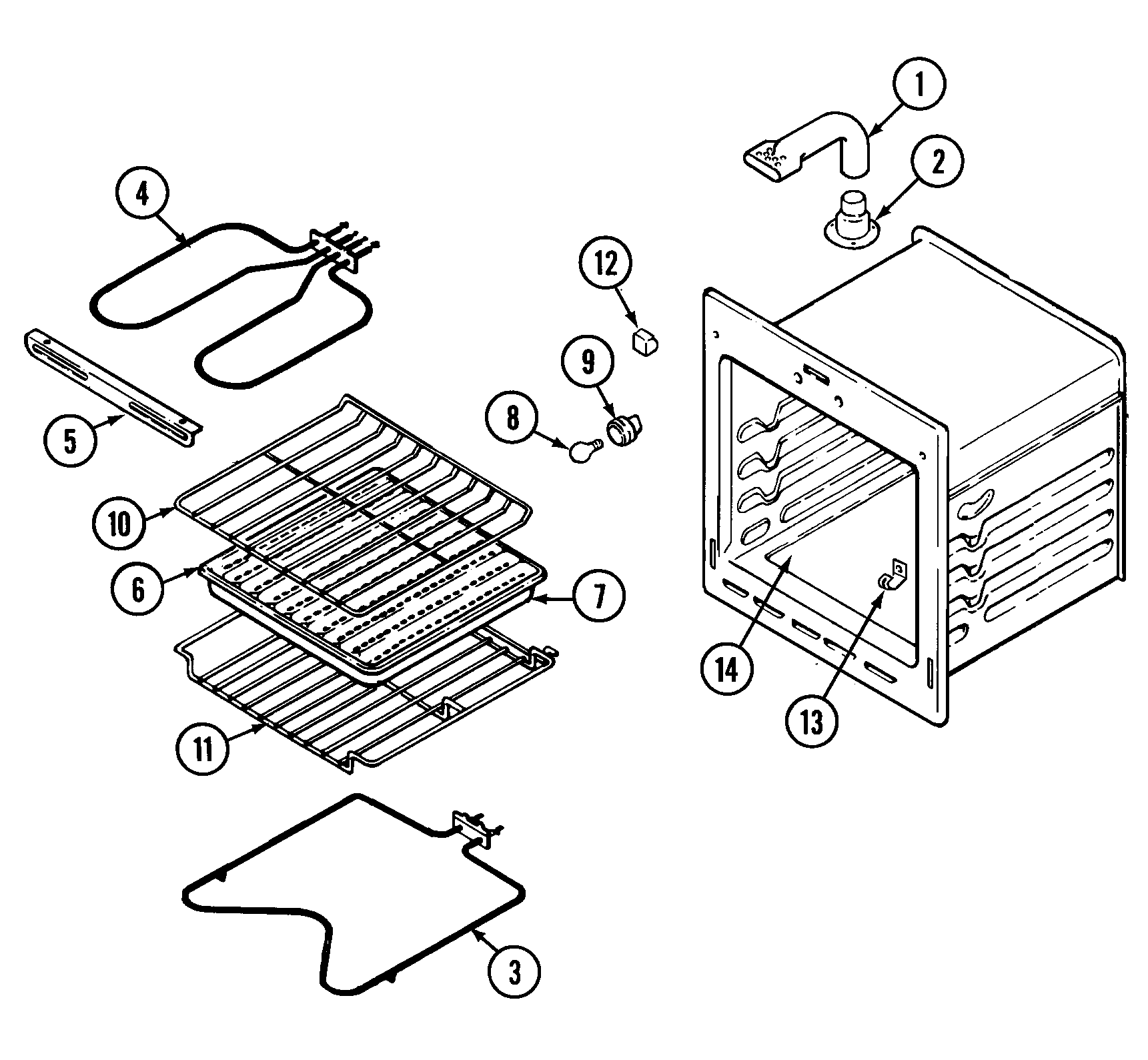 Magic Chef 9512WUT oven diagram