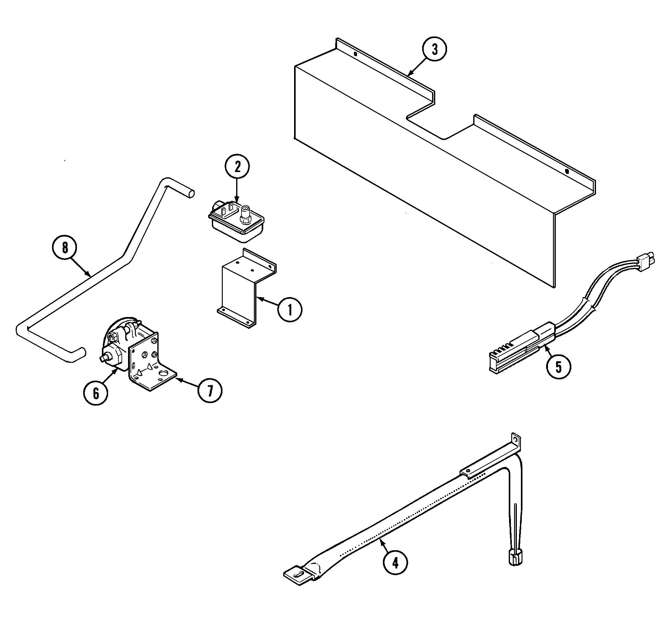 Magic Chef 9112WUV gas controls diagram