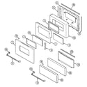 Magic Chef 9112WUA door (upper & lower) diagram