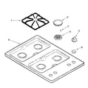 Magic Chef CGC2430ADB top assembly diagram