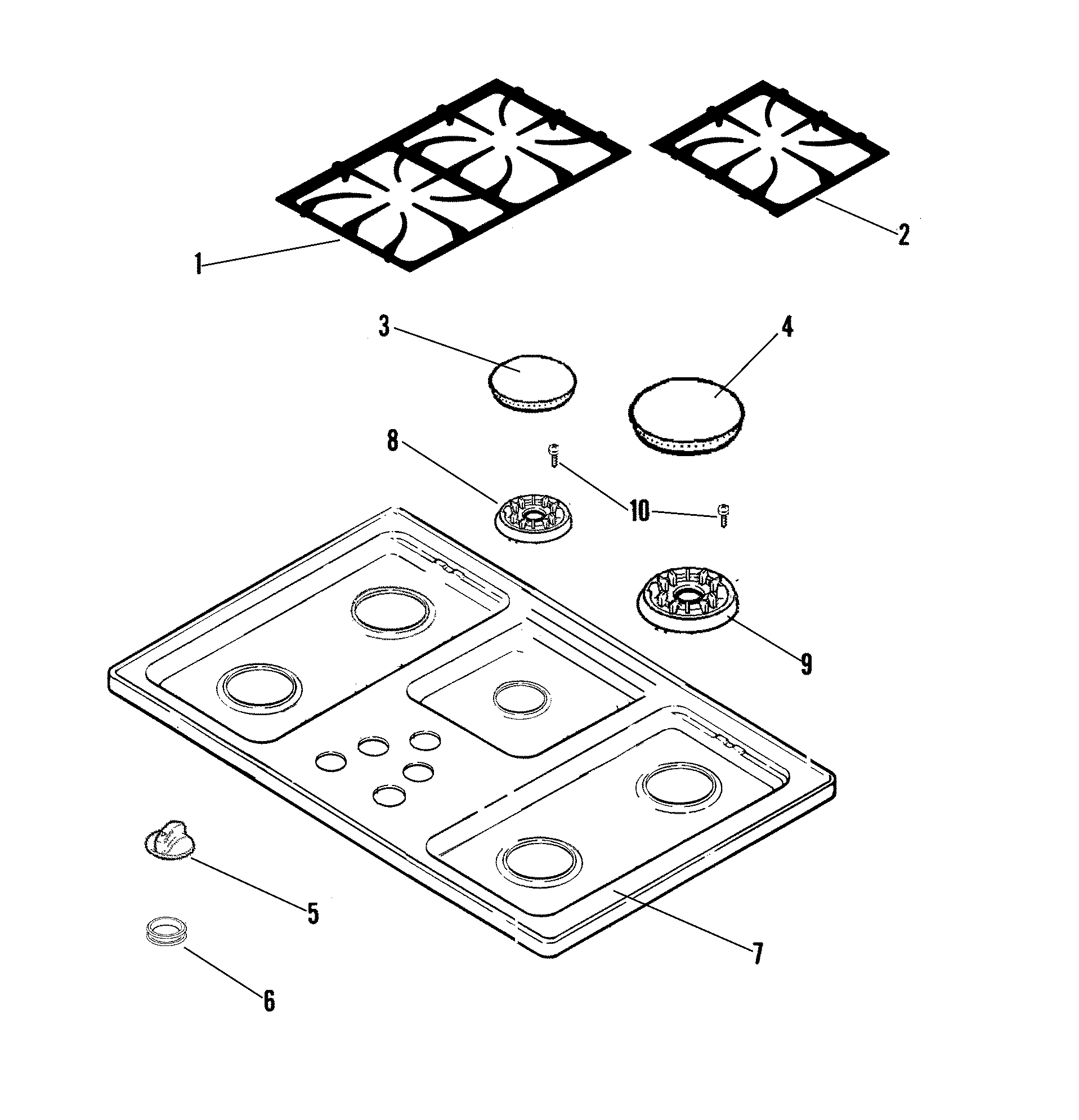 Maytag MGC5536BDW top assembly diagram