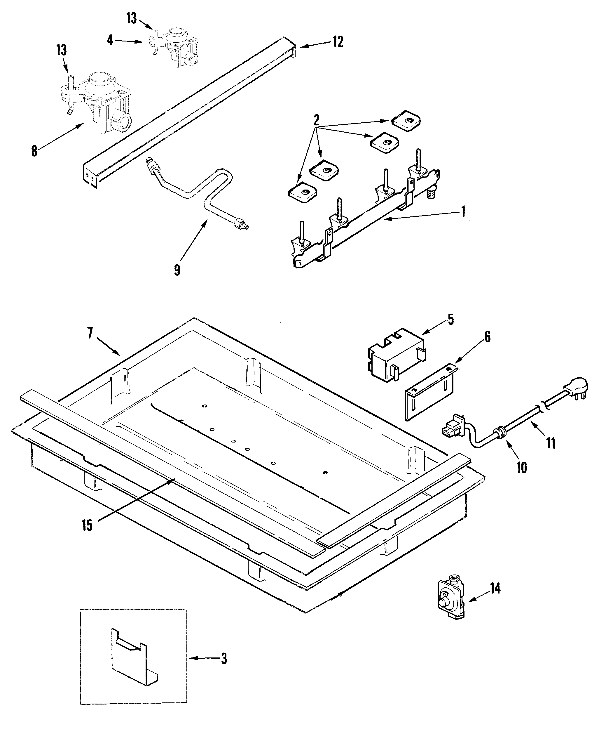 Amana AKS3040BCC body diagram