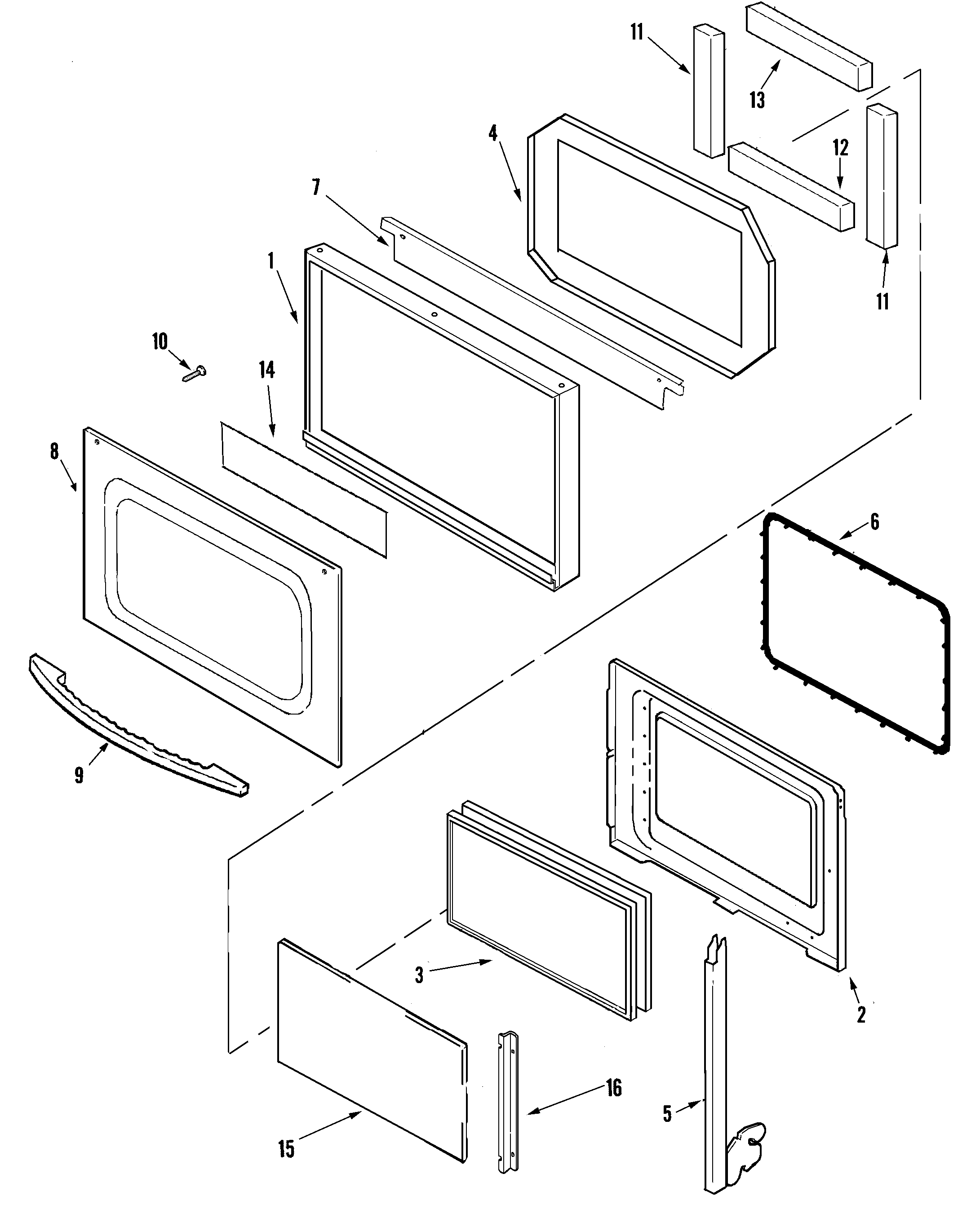Amana AEW3630DDS door diagram