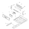 Amana AGR5835QDS control panel/top assembly diagram