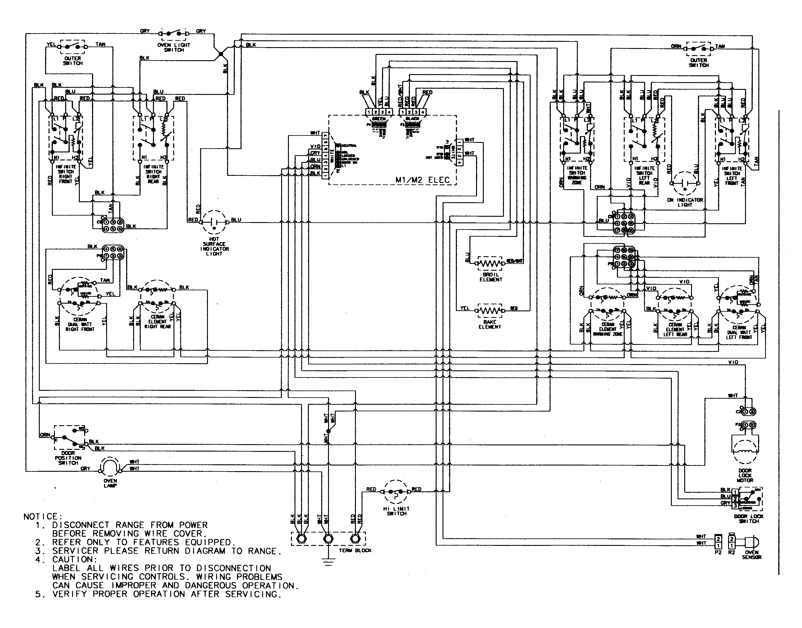 Amana AER5735QAW wiring information diagram