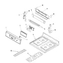 Amana AGR5735QDS control panel/top assembly diagram