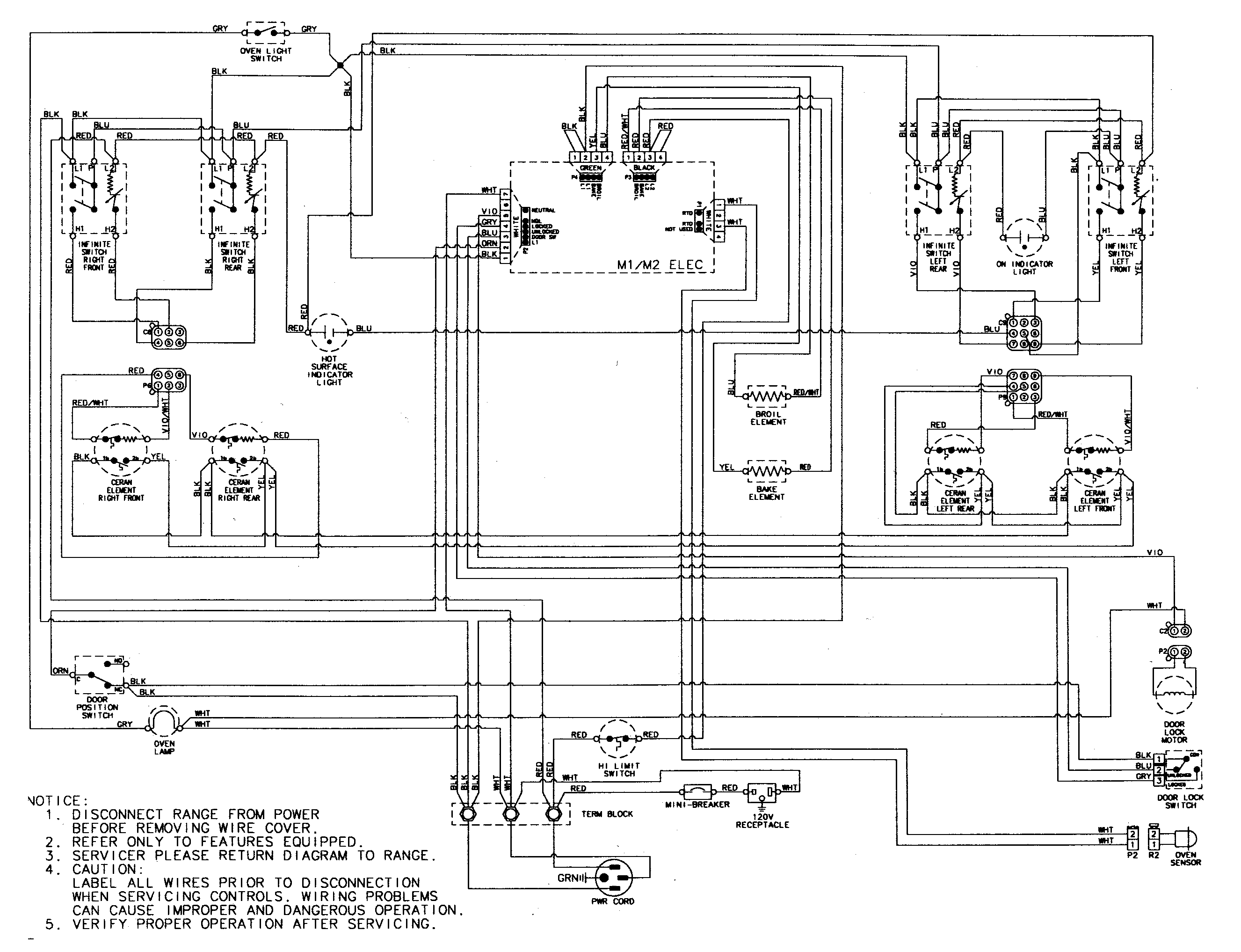 Amana AER5715QCS wiring information diagram