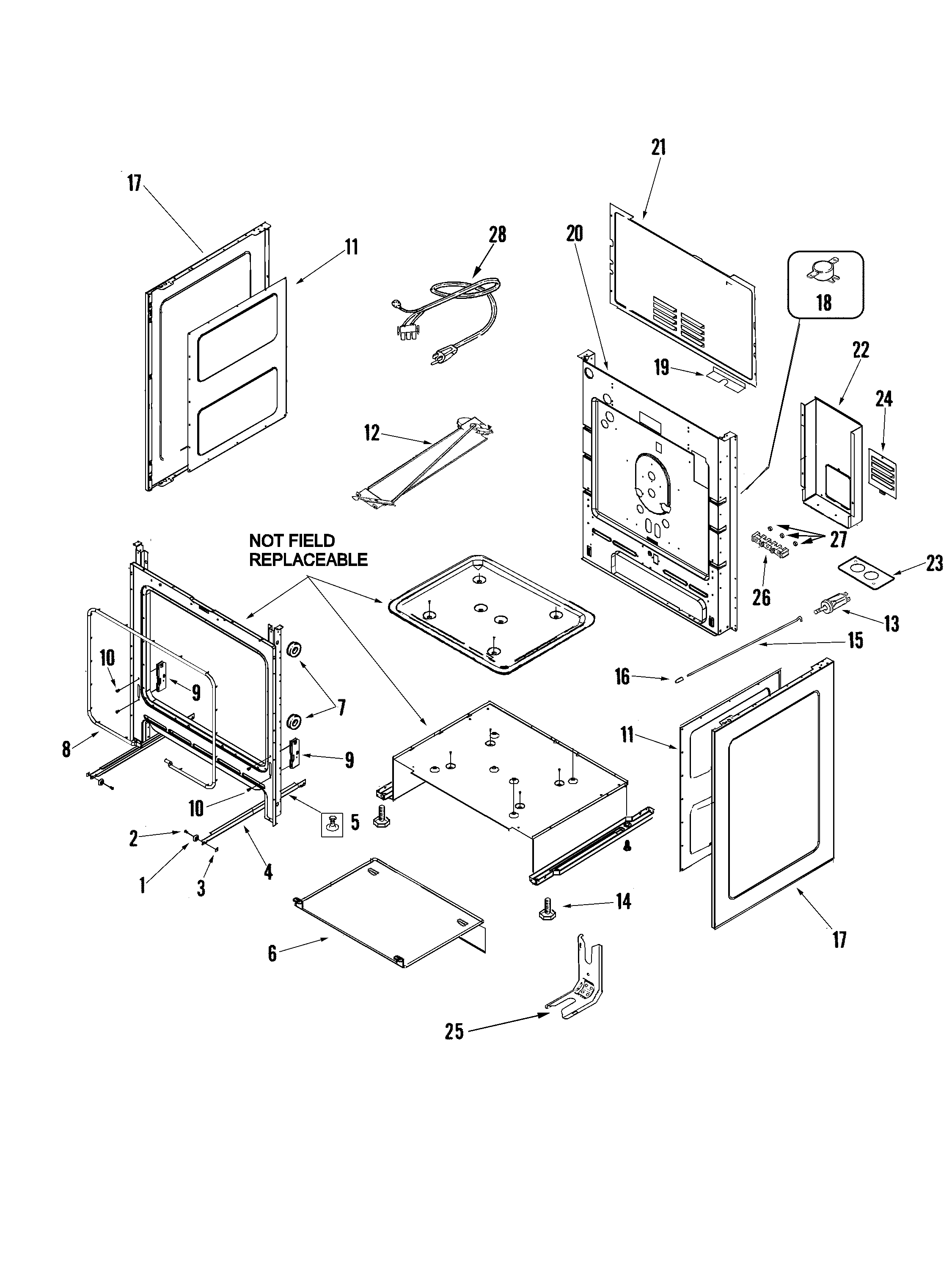 Maytag PER5750QCW cabinet diagram