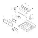 Maytag PGR5750LDQ control panel/top assembly diagram