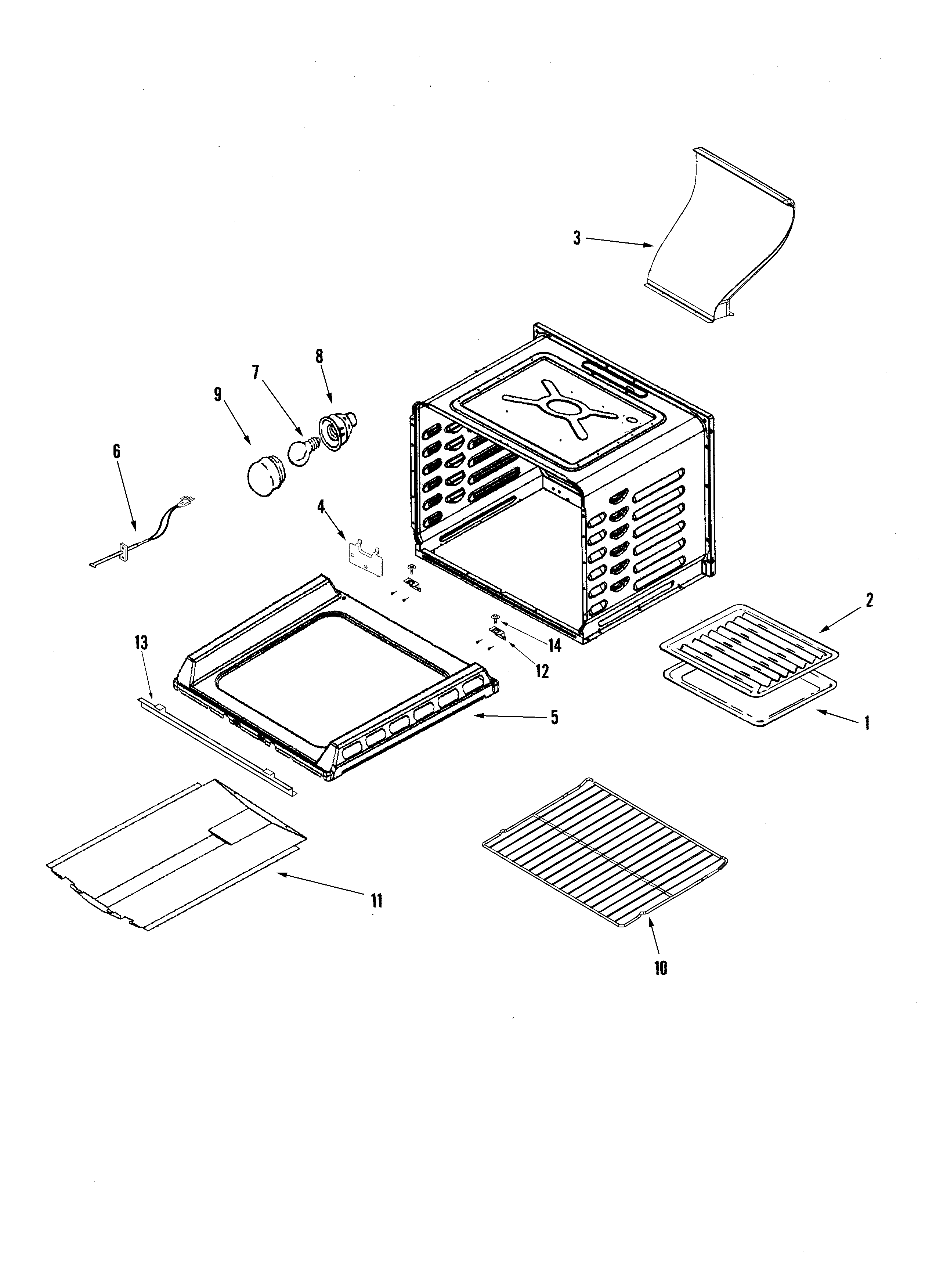 Maytag PGR5750LDS cavity diagram