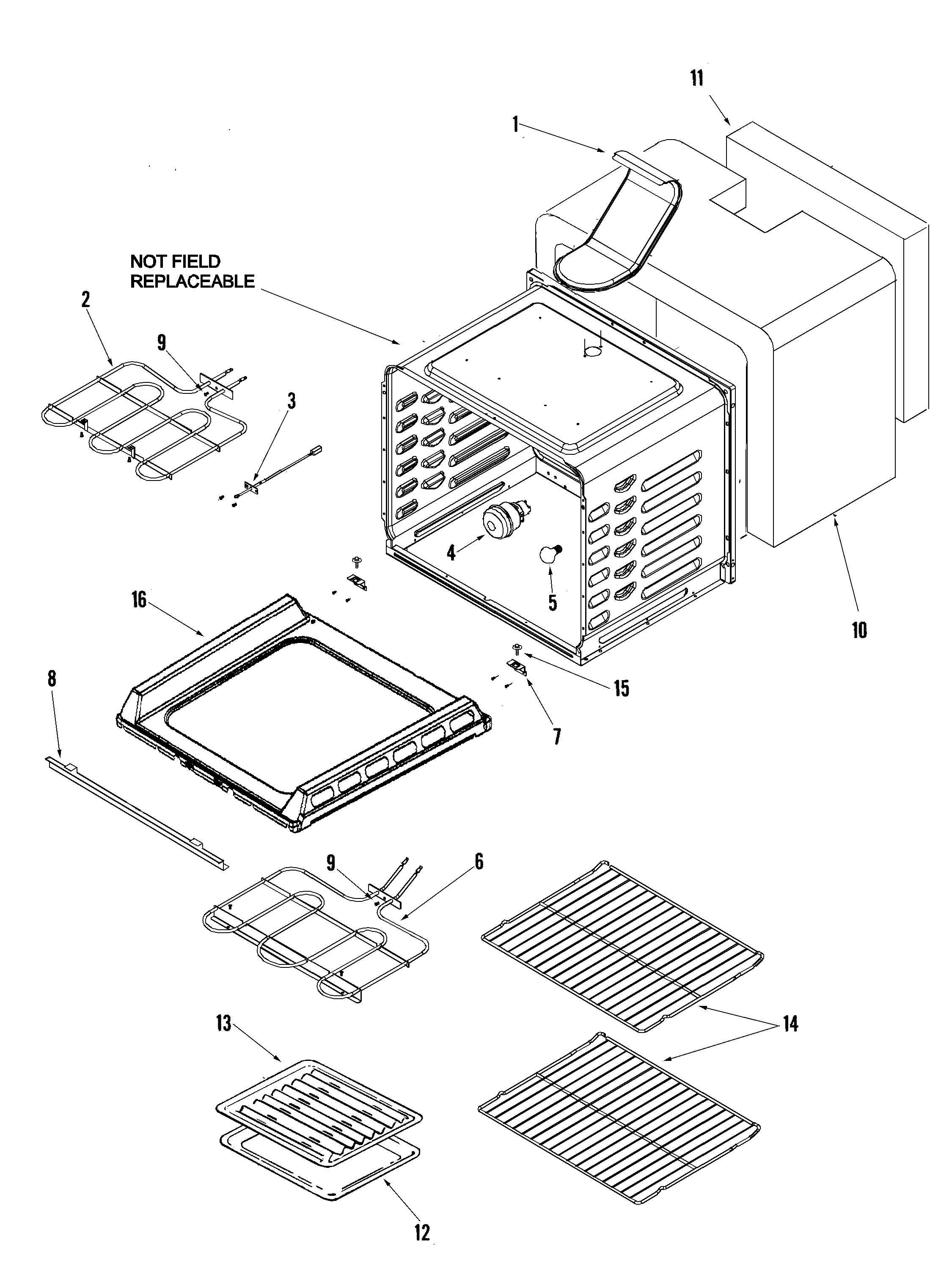 Maytag PER5750LAQ cavity diagram