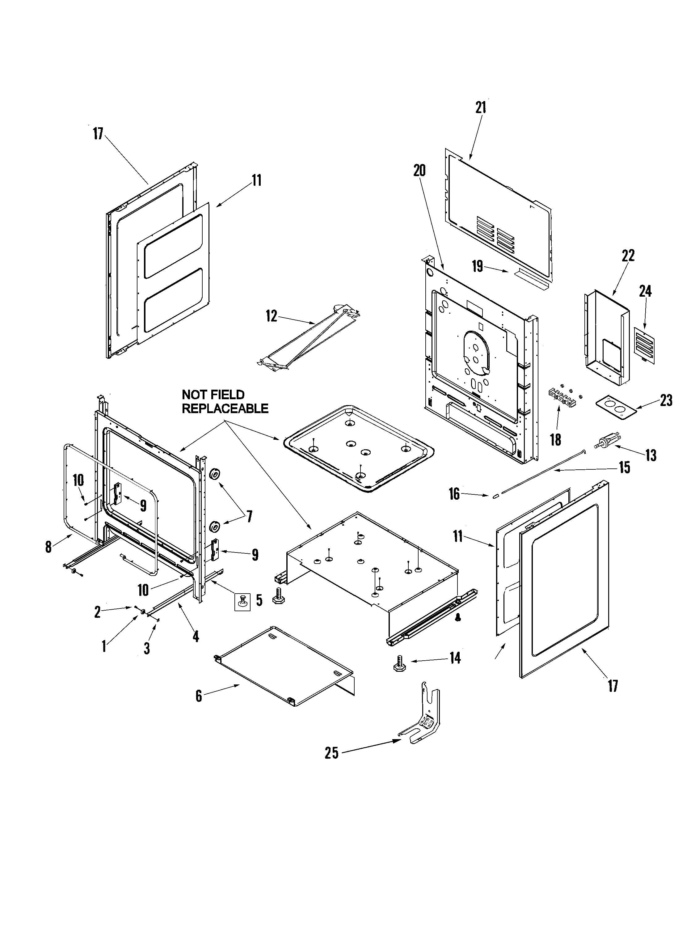 Maytag PER5750LAS cabinet diagram