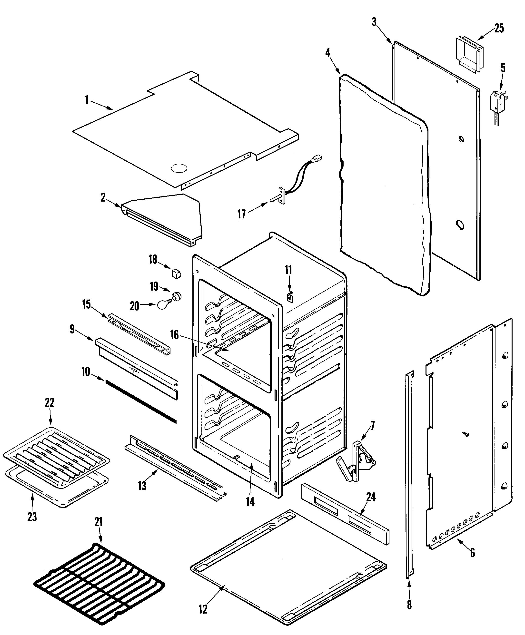 Maytag CWG3600AAS oven/body diagram