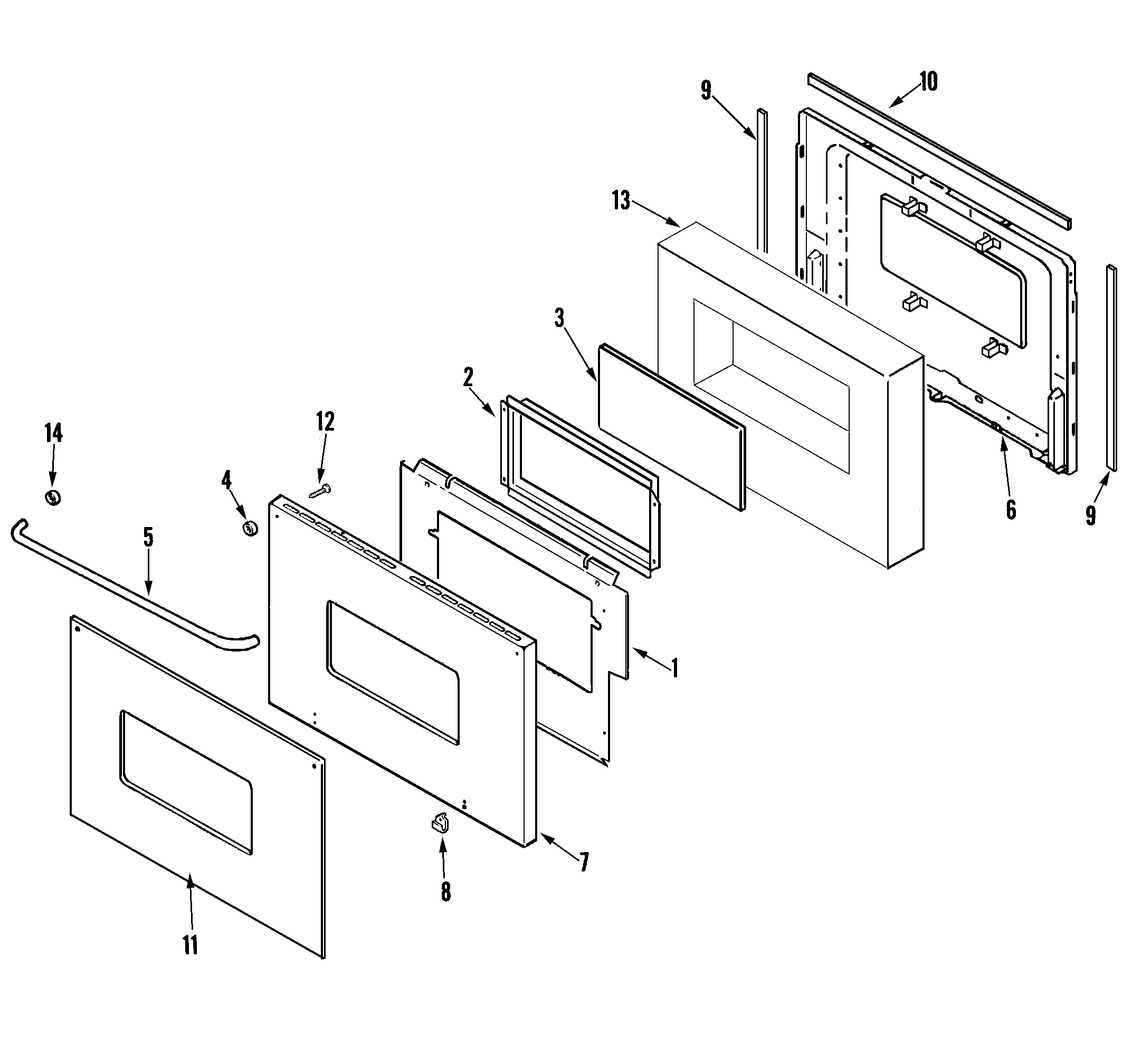Maytag CWG3600AAS door (upper & lower) diagram