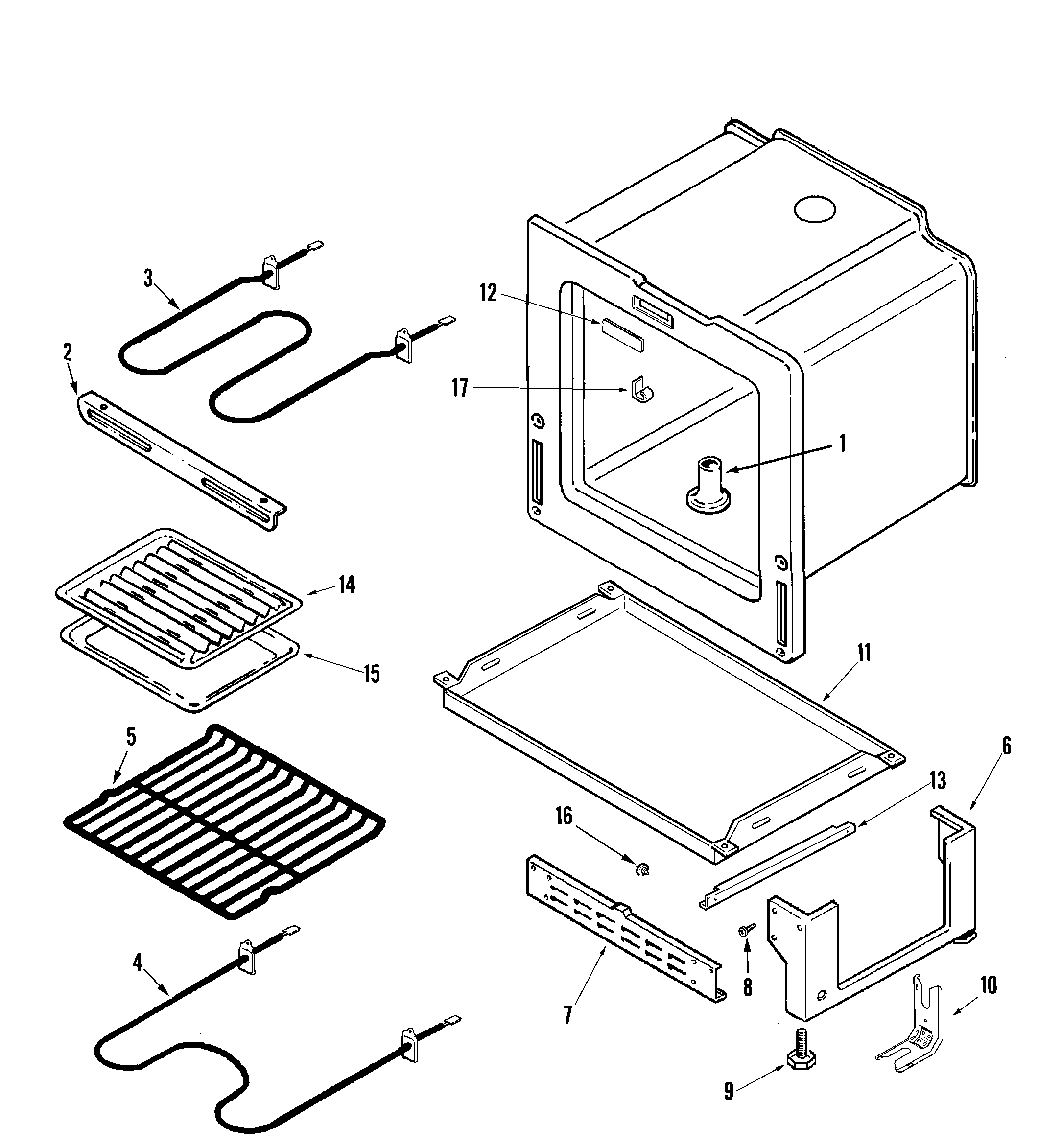 Maytag MER4120AAW oven/base diagram