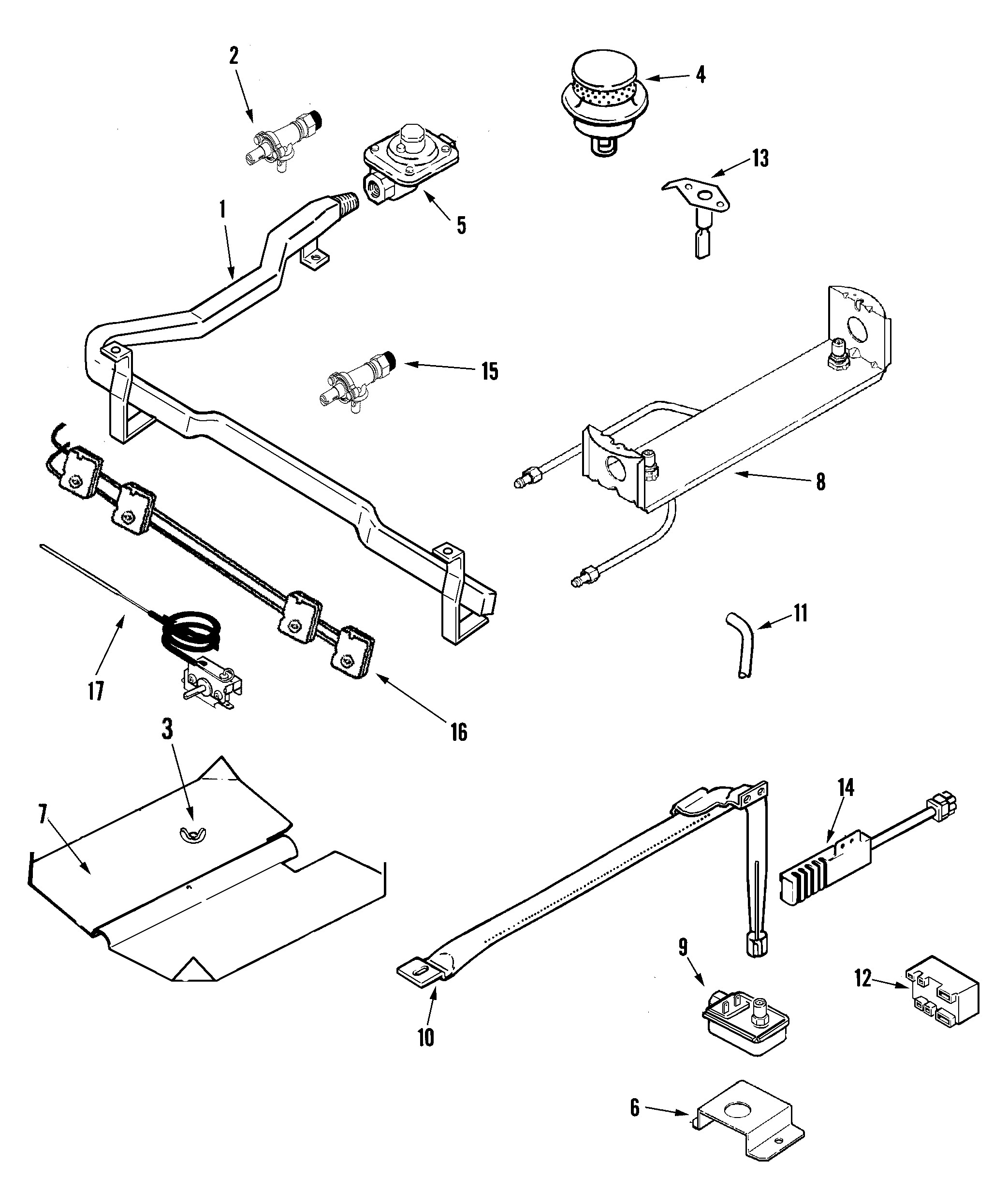 Maytag MGR4220ADW gas controls diagram