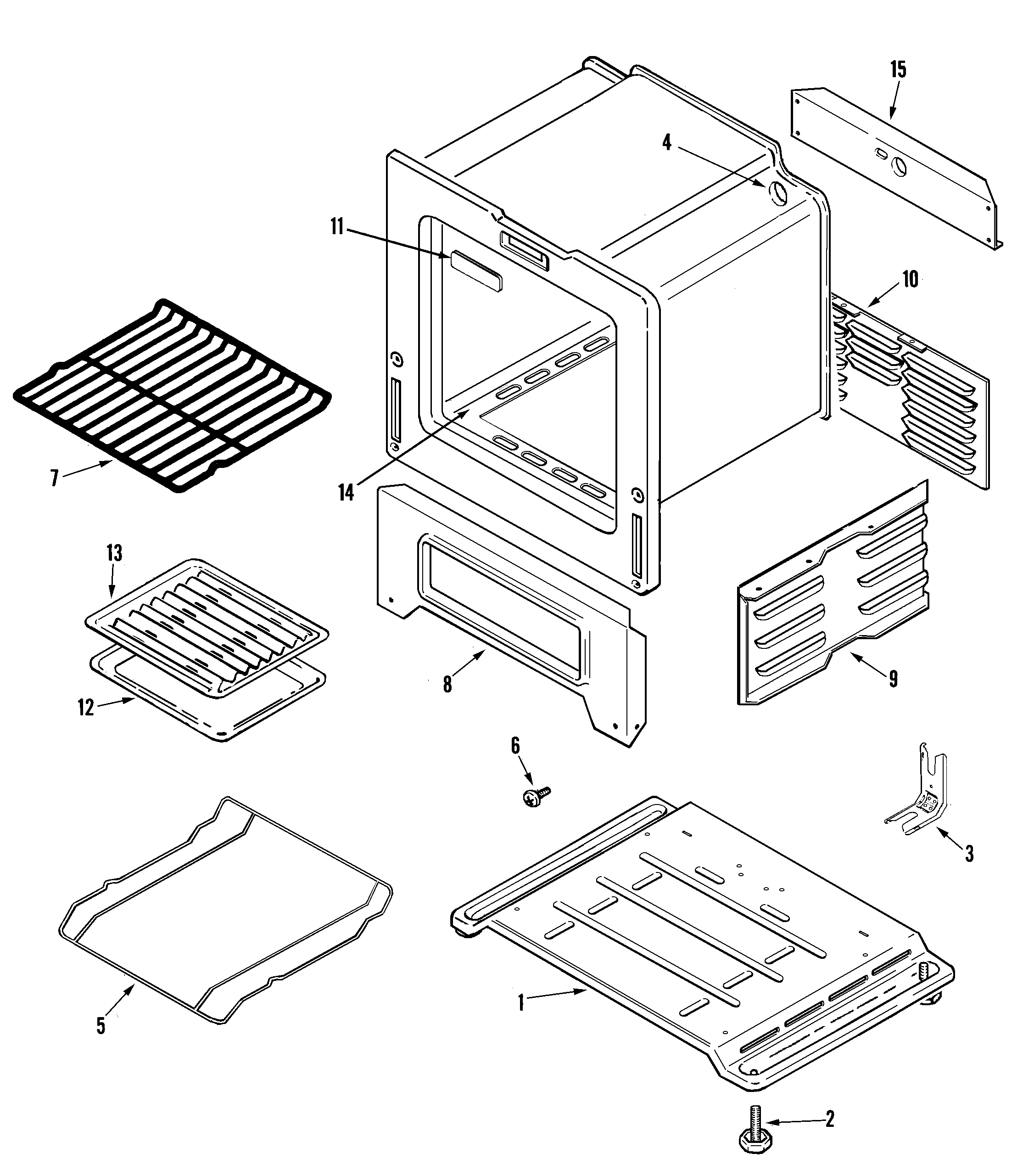 Maytag ALR1100AJQ oven/base diagram