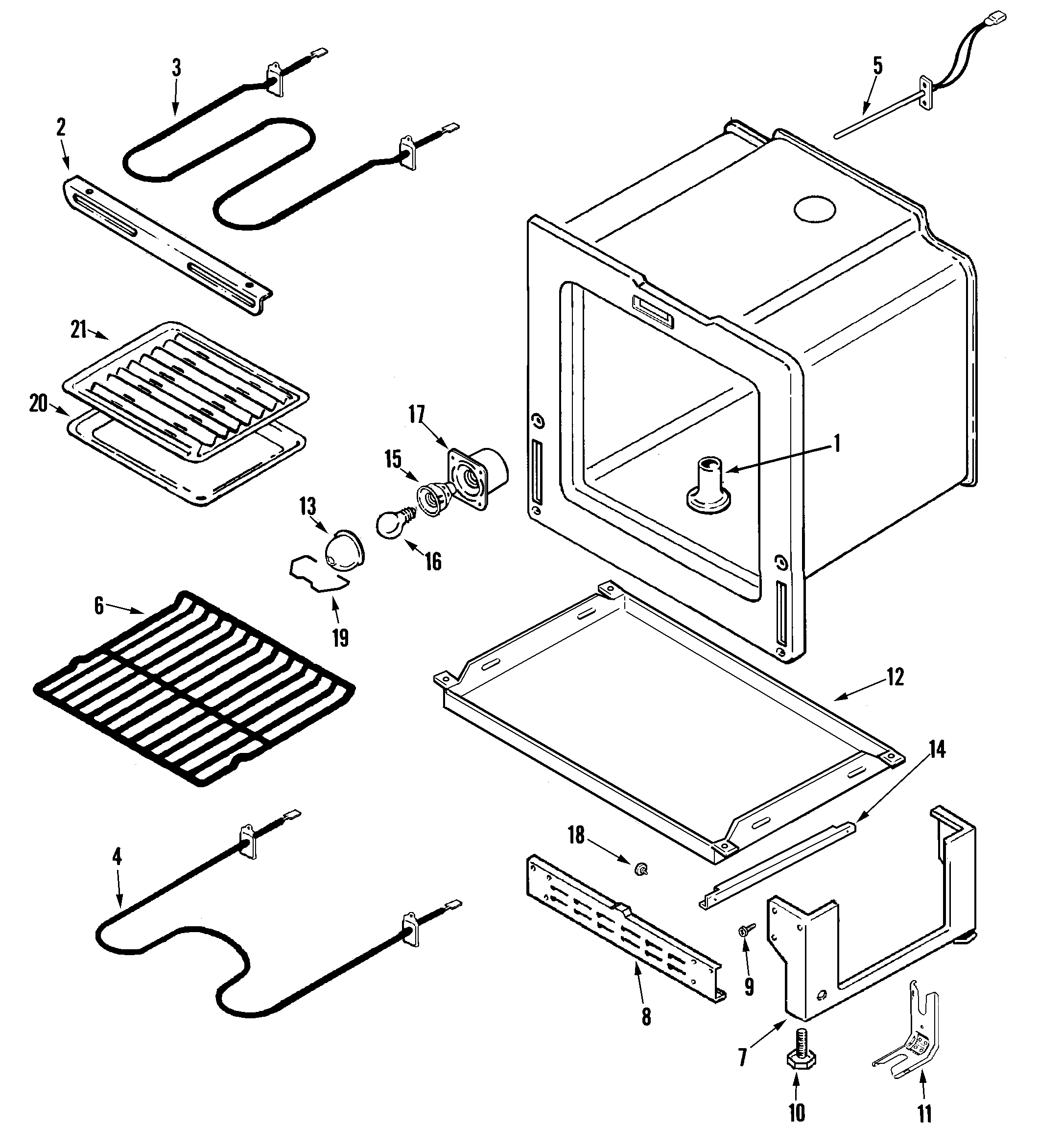 Maytag PER3525ACW oven/base diagram
