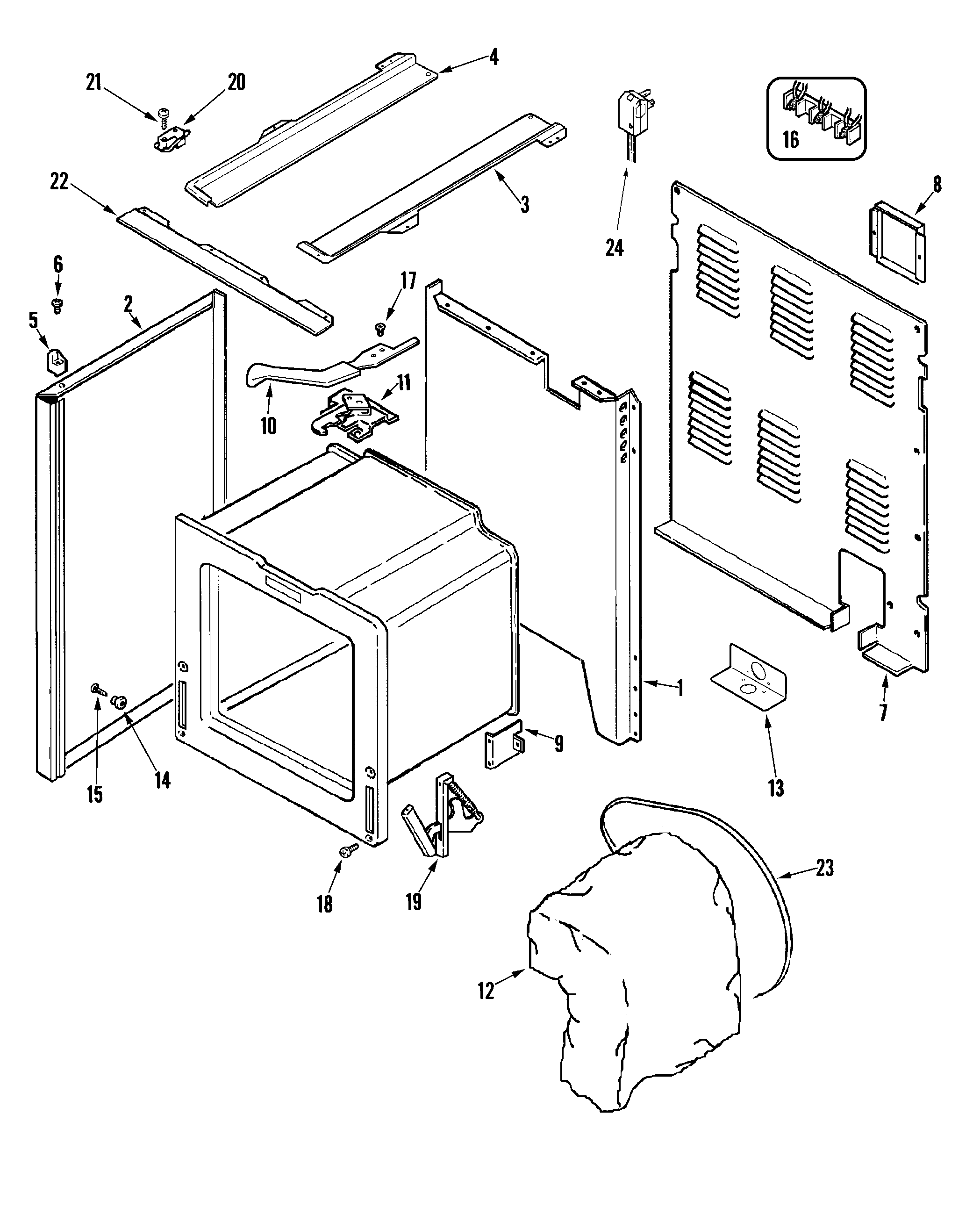 Maytag PER3725ACW body diagram