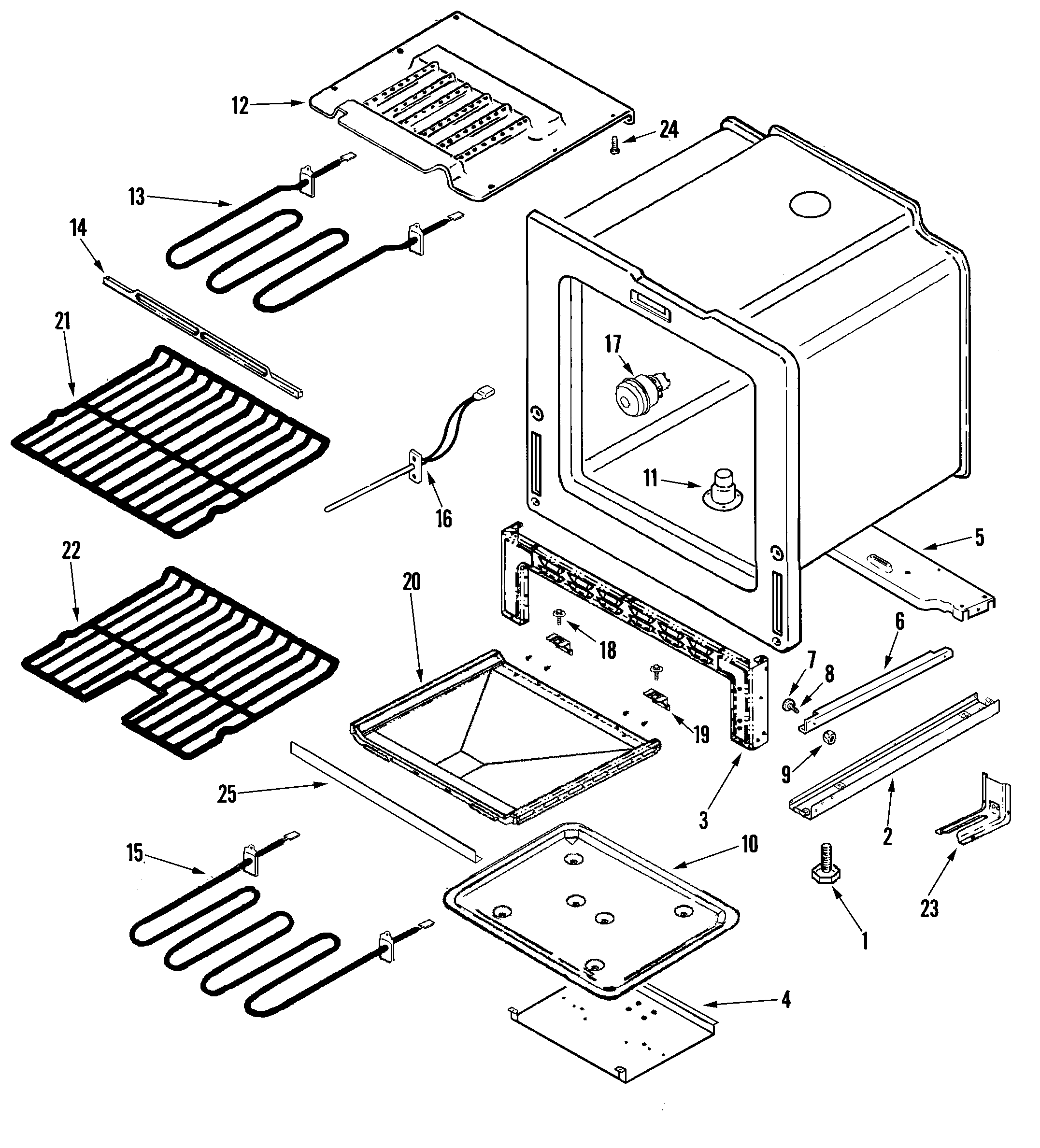 Maytag MES5775BCF oven/base diagram