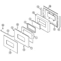 Maytag CWG4600AAB door (upper & lower) diagram