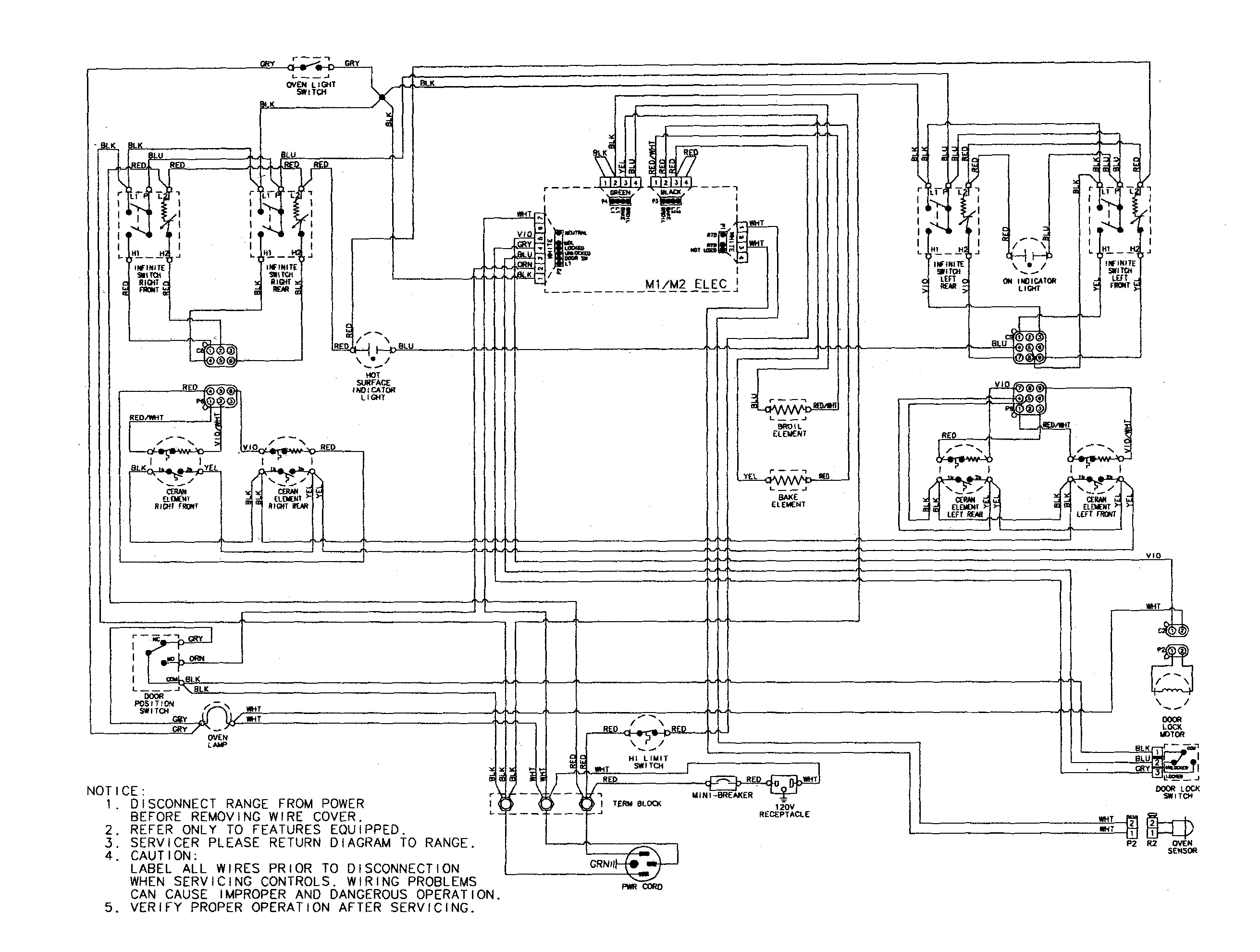 Amana AER5715RCW wiring information diagram