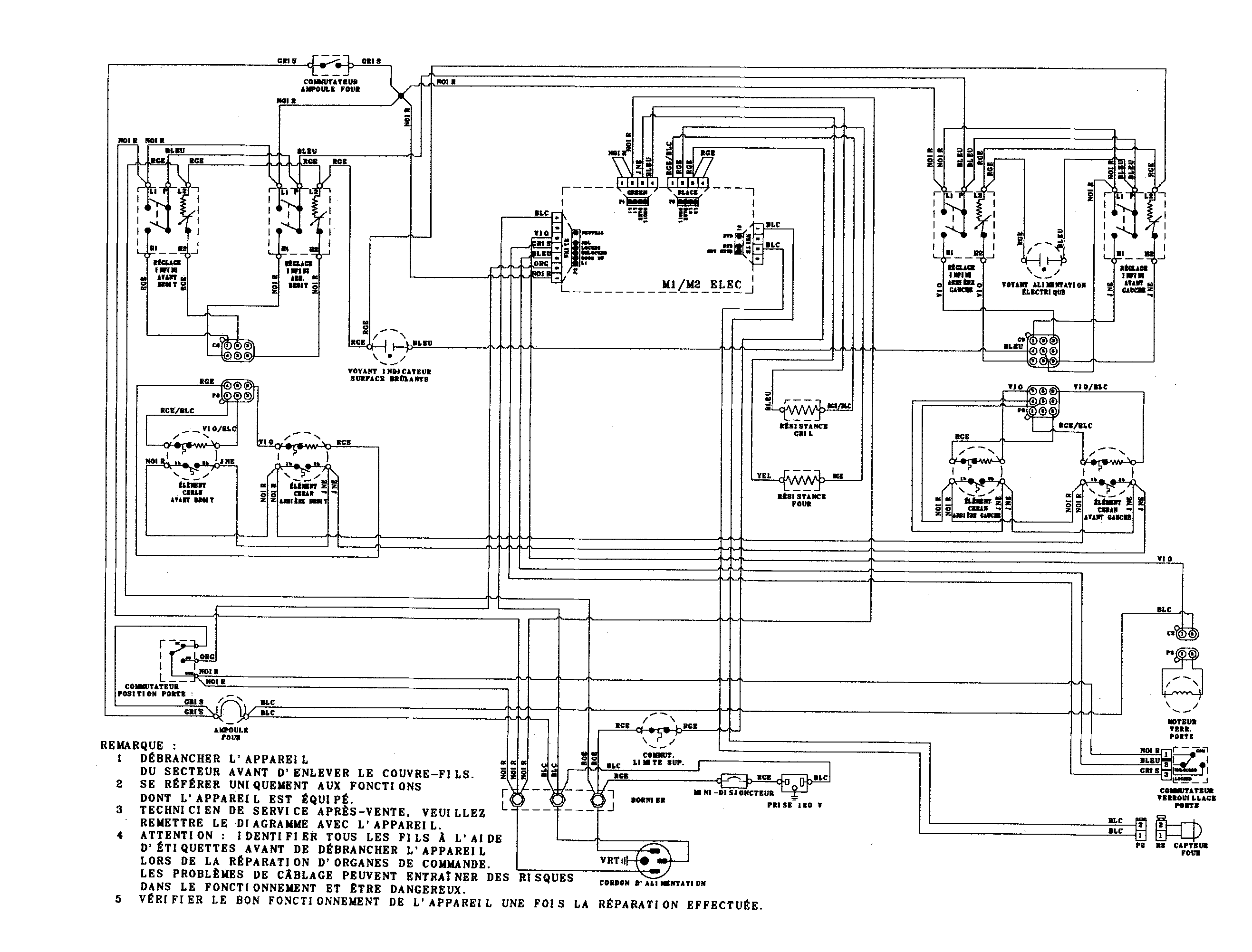 Amana AER5715RCW wiring information (frc) diagram