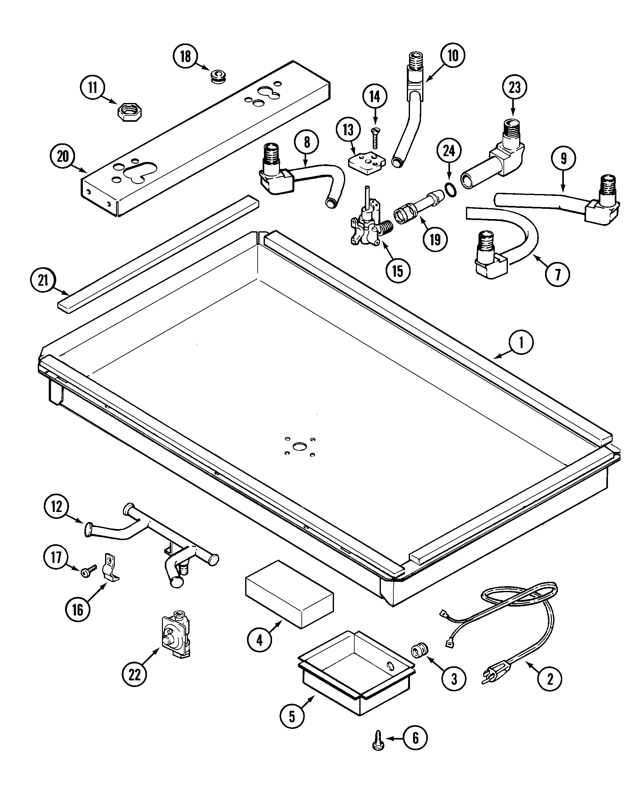 Jenn-Air CCG556B body diagram