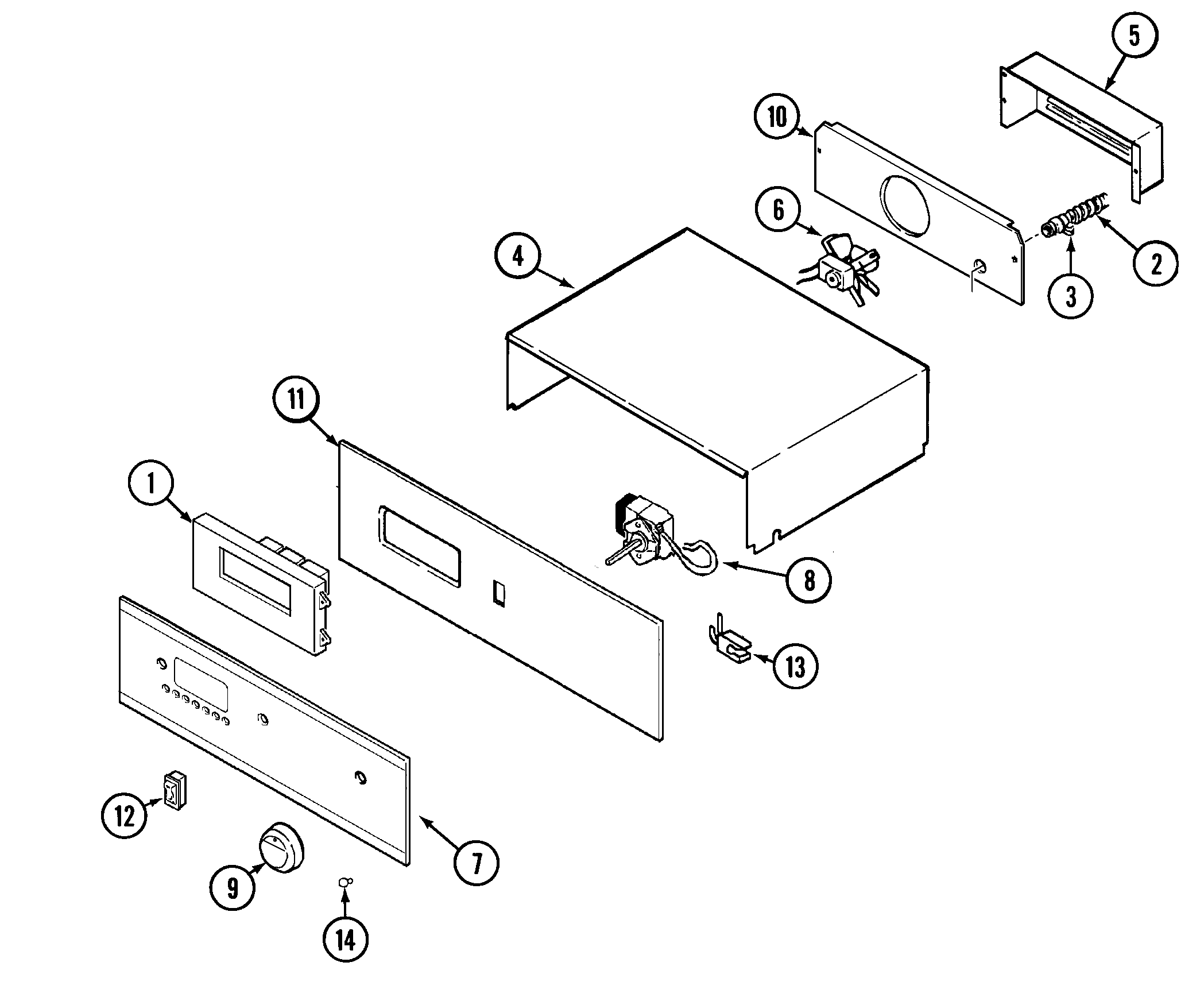Maytag CWE5800ACB control panel diagram
