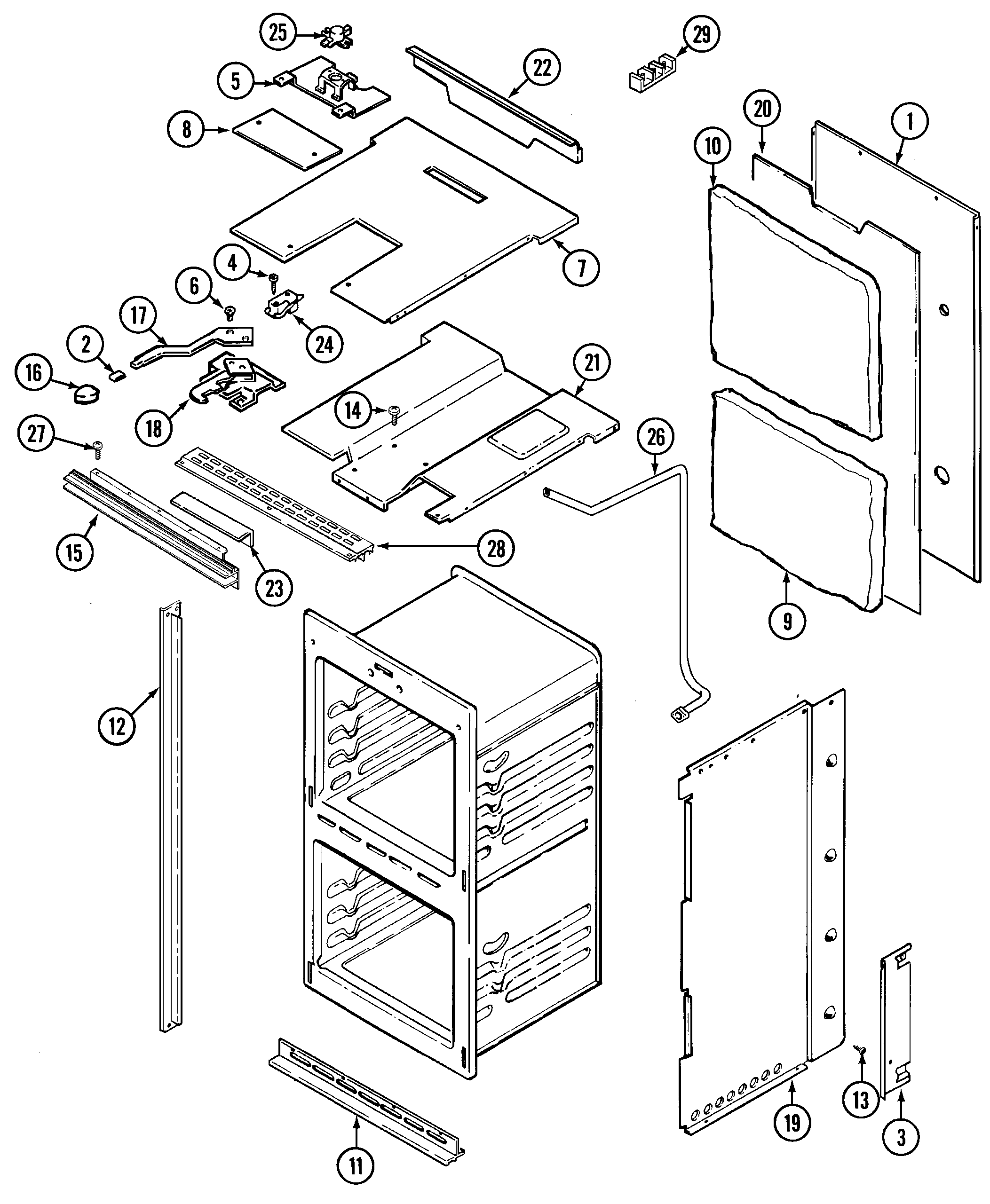 Maytag CWE5800ACB body (cwe5800acb/ace) diagram