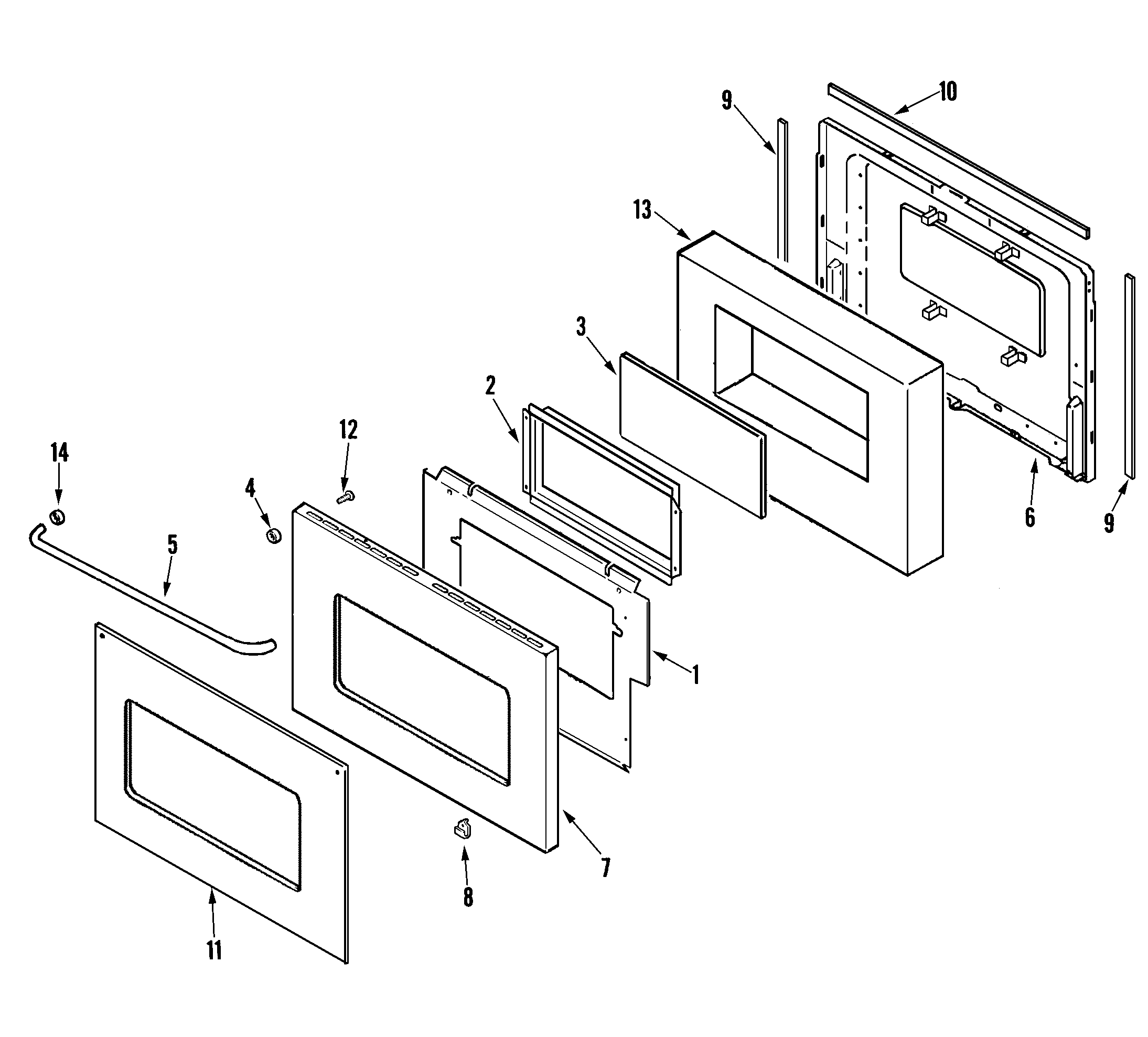 Maytag CWE4800ACS door-lower (cwe4800acs/cwe5800acs) diagram
