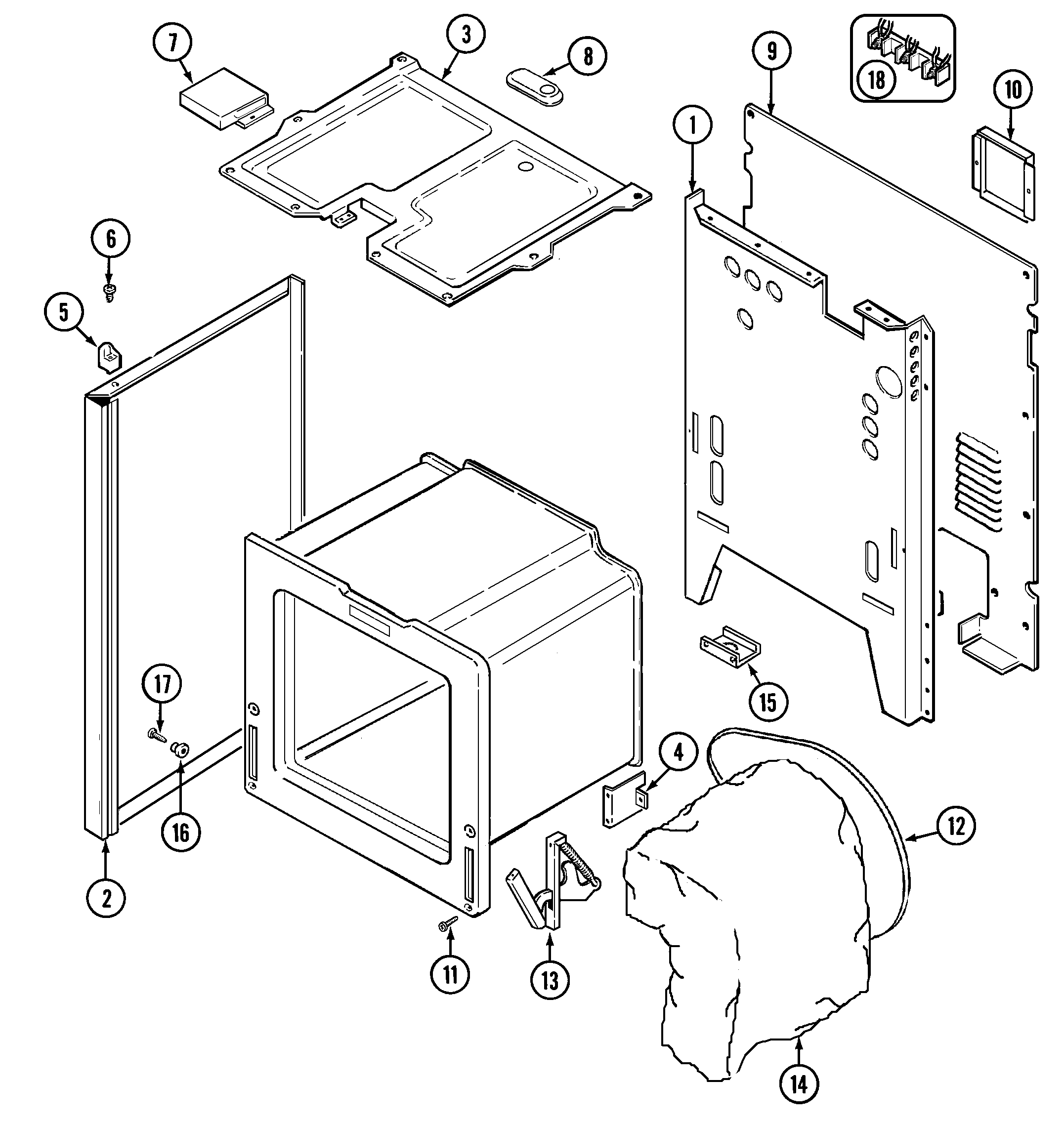 Crosley CE35000AAT body diagram