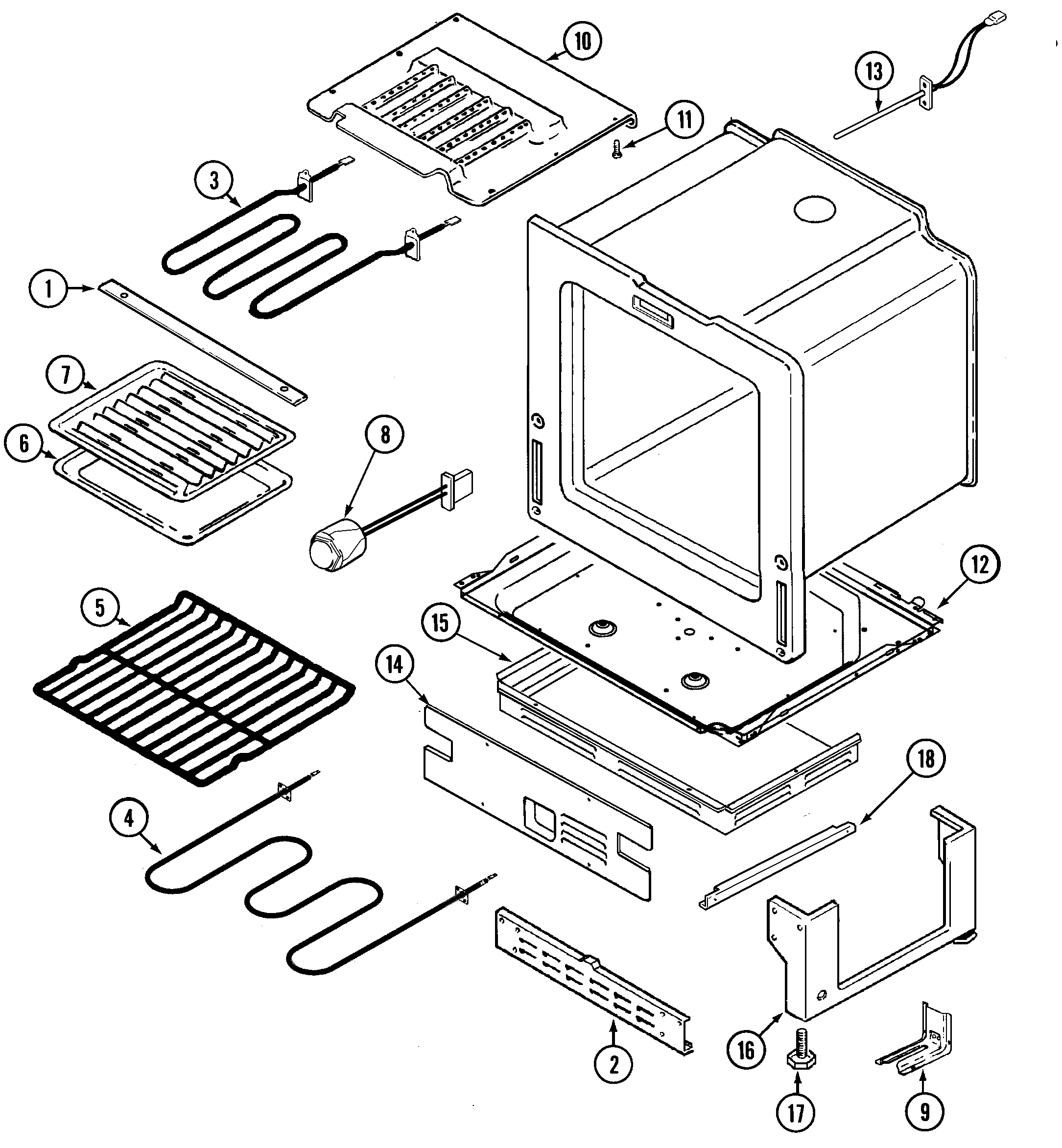 Maytag MER6750ACC oven/base diagram