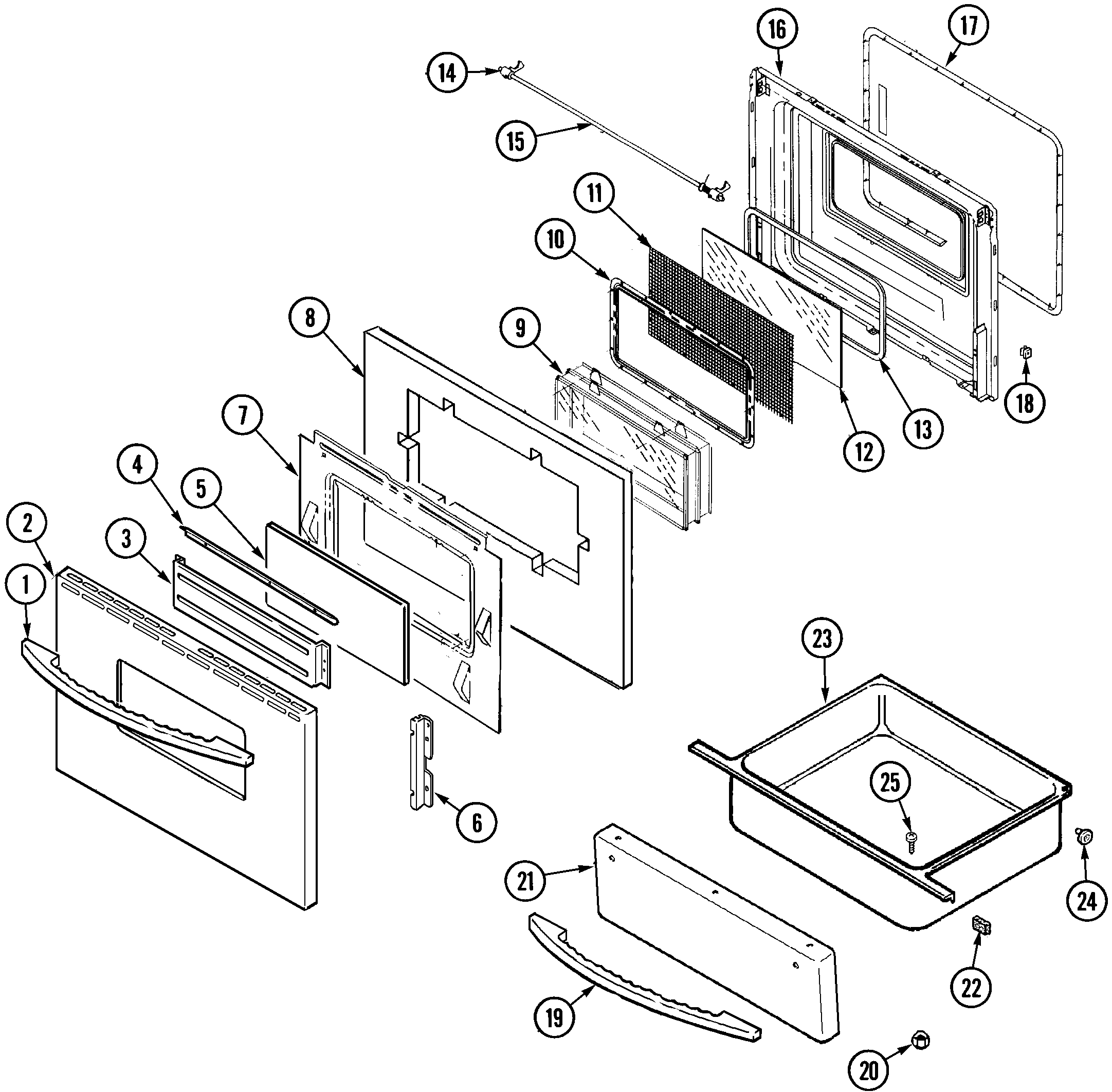 Maytag MER6750ACC door/drawer (acc) diagram