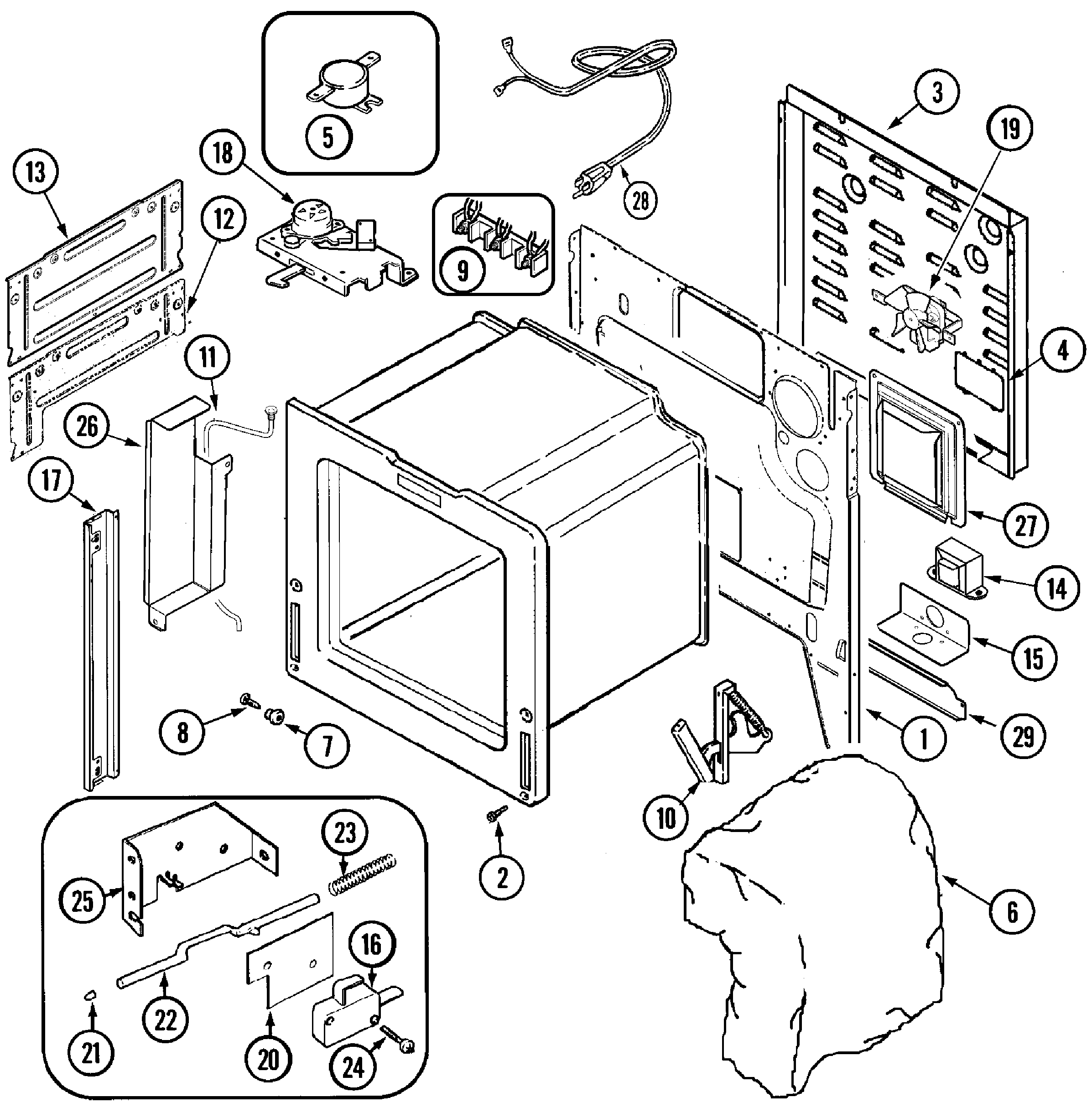 Jenn-Air JES9860ACS body diagram