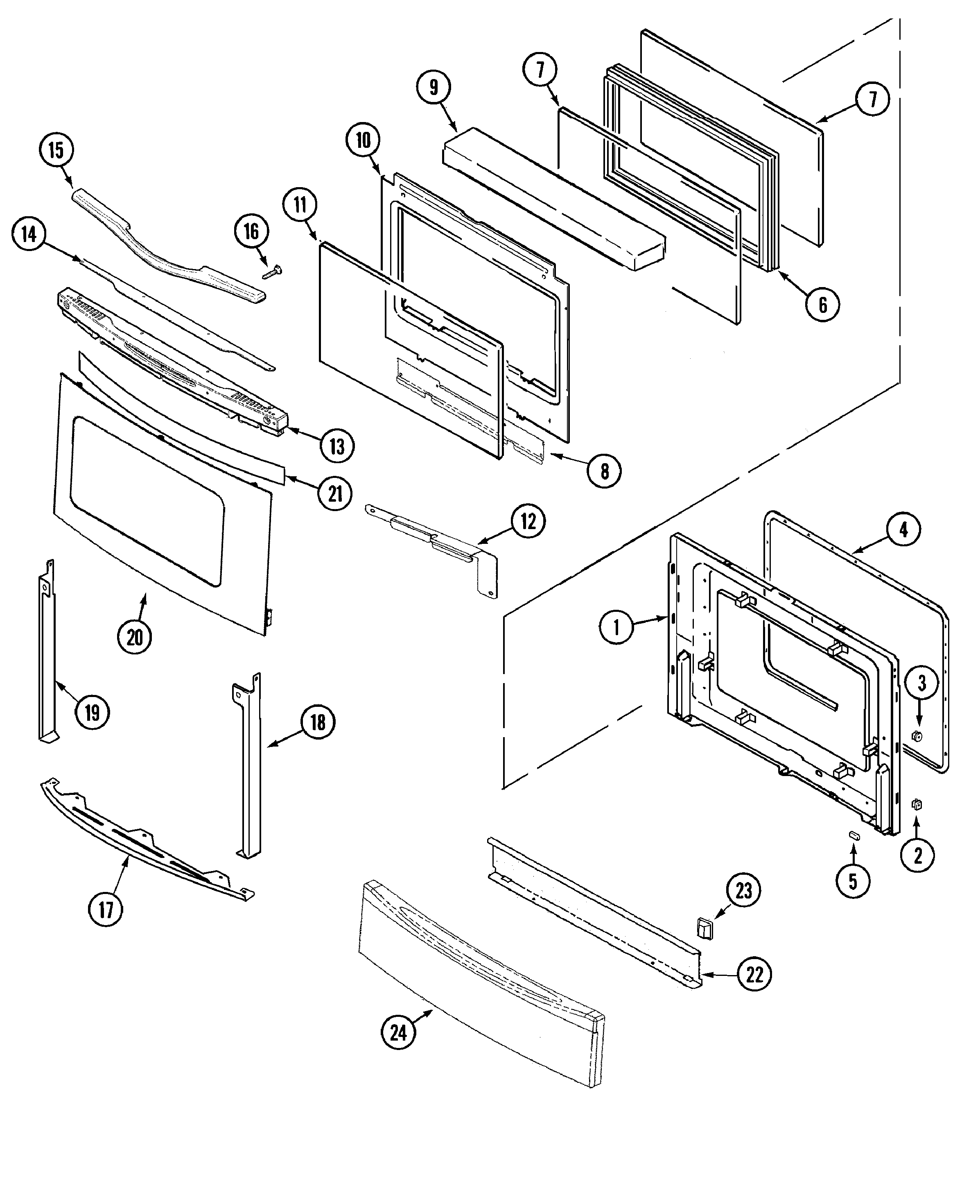 Jenn-Air JES9860ACS door/access panel (stl) diagram