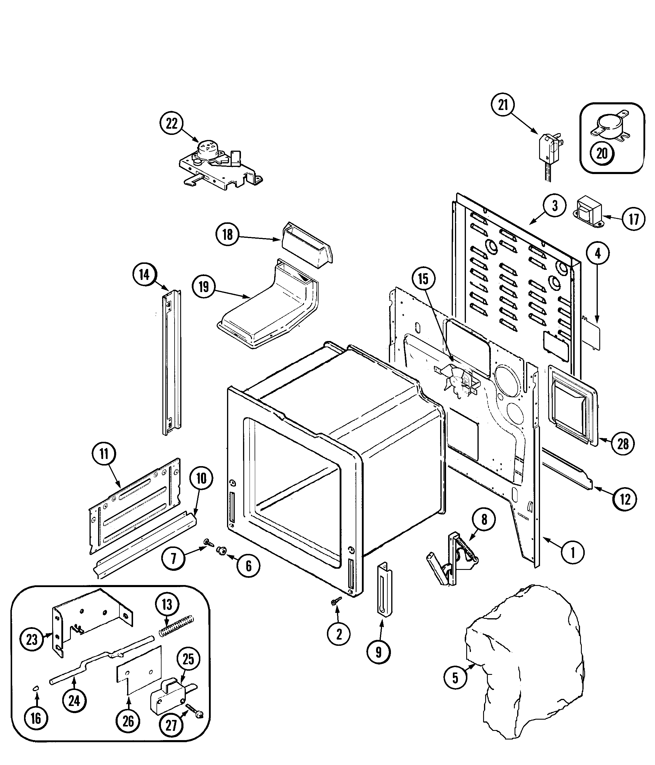 Jenn-Air JGS8850ADW body diagram