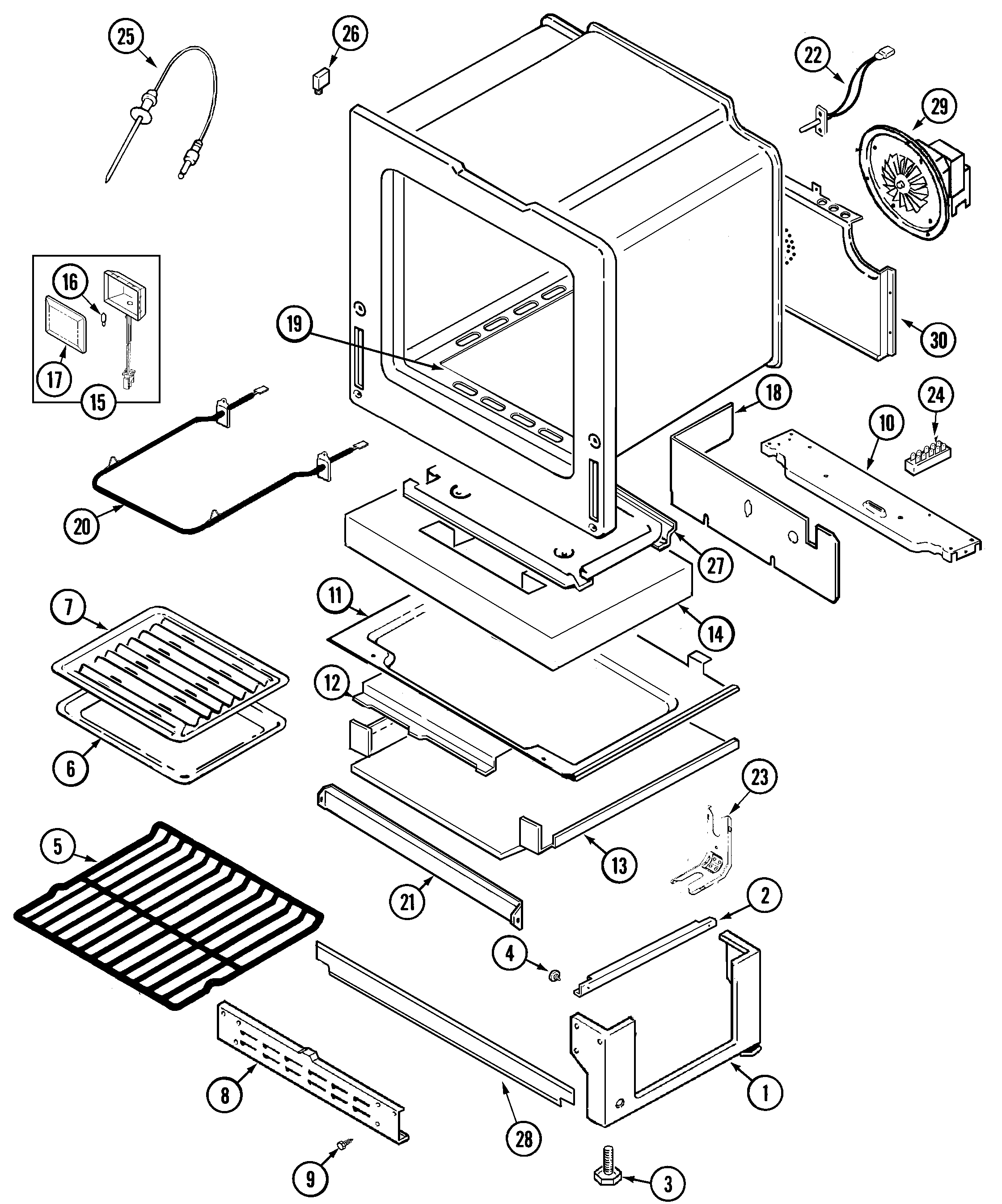 Jenn-Air JGS8850ADW oven/base diagram
